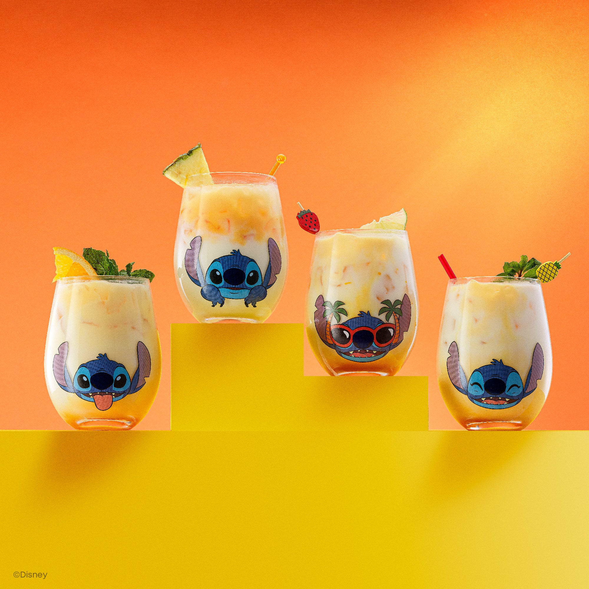 Disney Stitch Silly Sips Stemless Drinking Glasses - Thumbnail 5