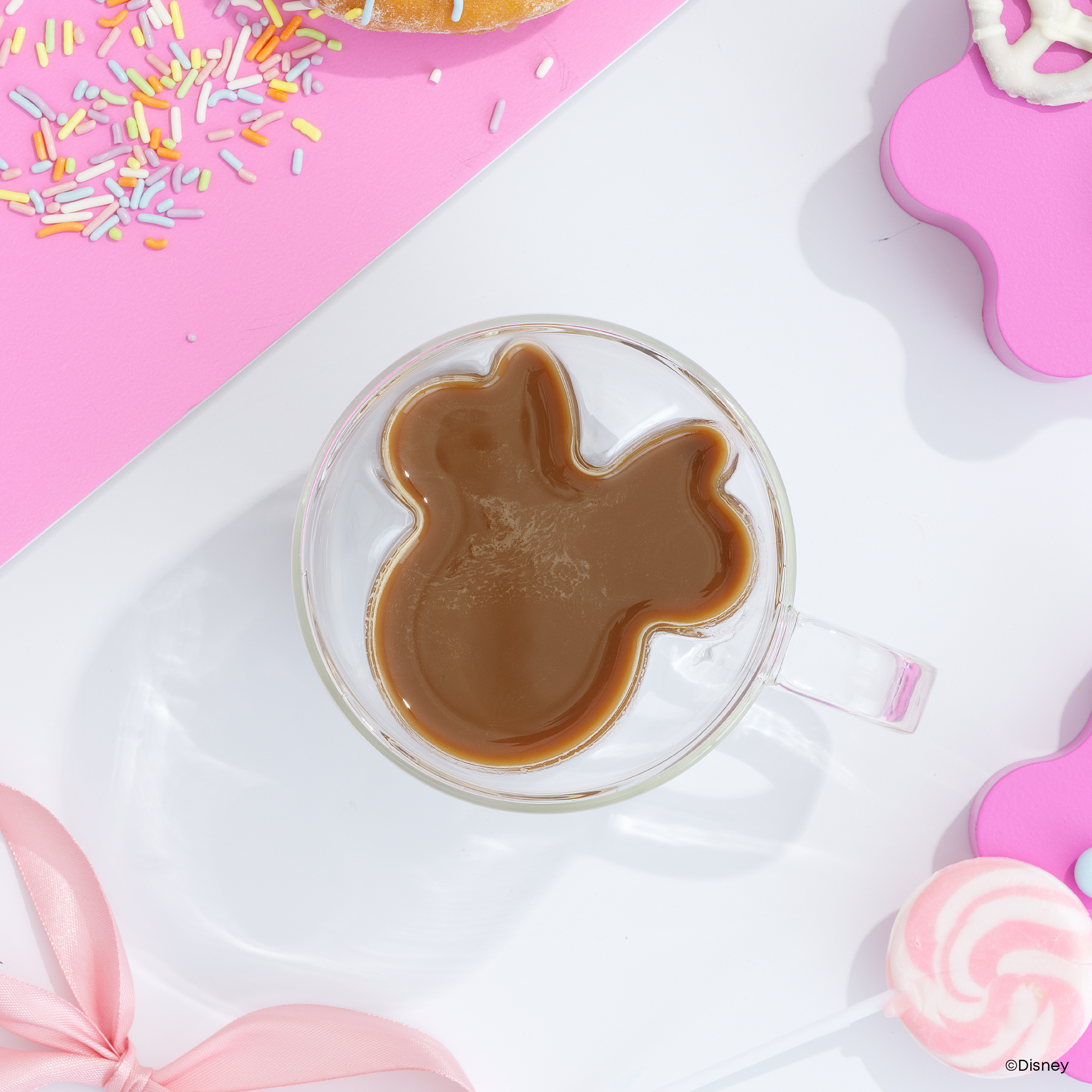 Disney Minnie Mouse 3D Double Wall Glass Mugs
