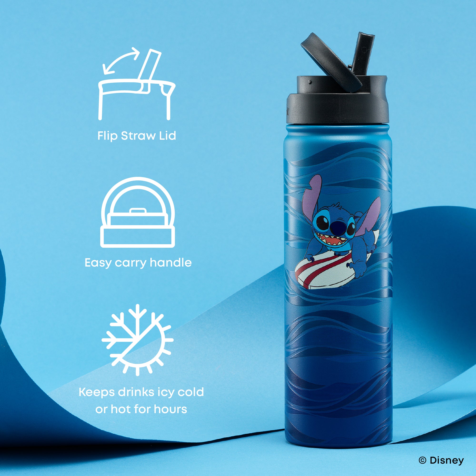 Disney Stitch Surf’s Up Stainless Steel Water Bottle