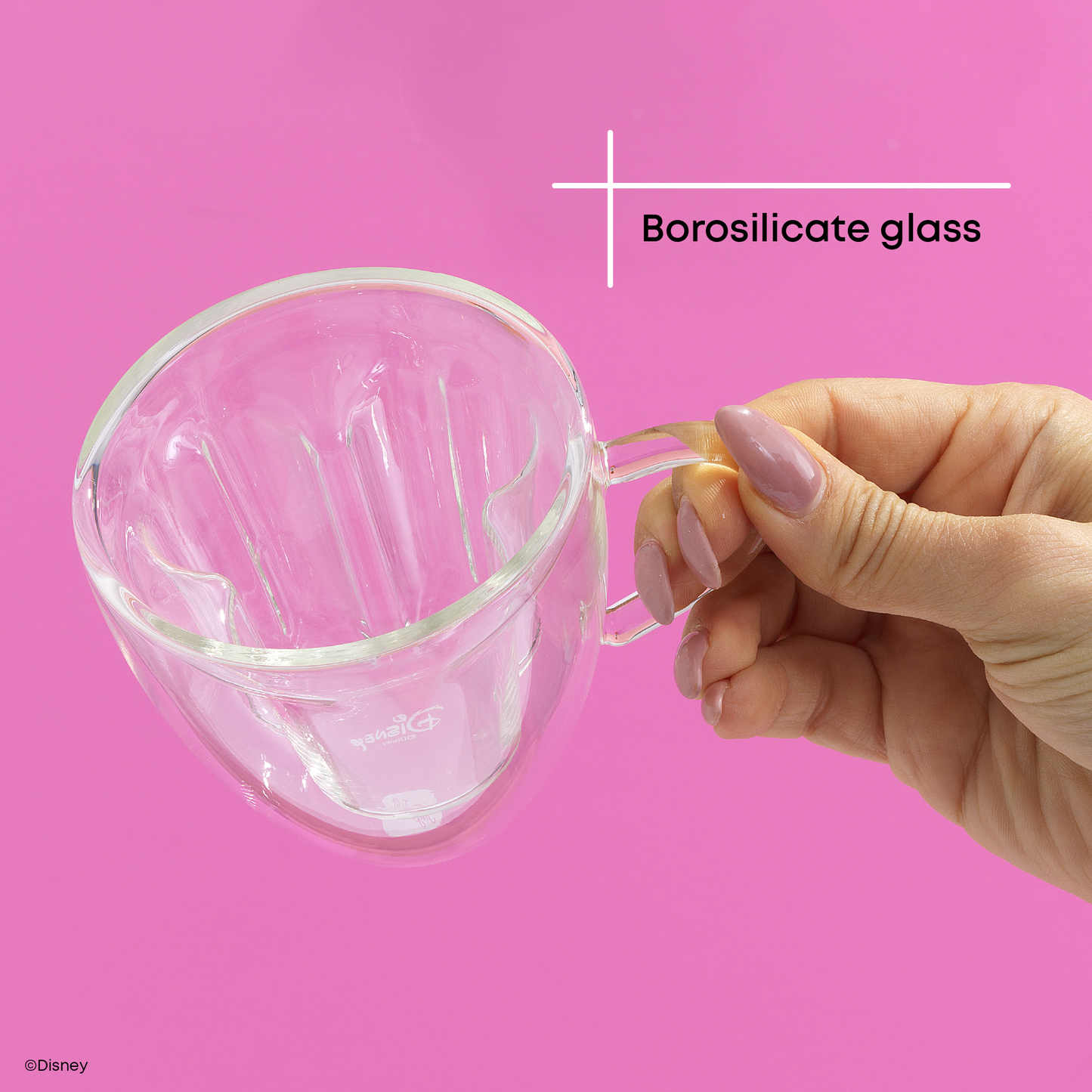 Disney Minnie Mouse 3D Double Wall Espresso Glasses, 5.4 oz