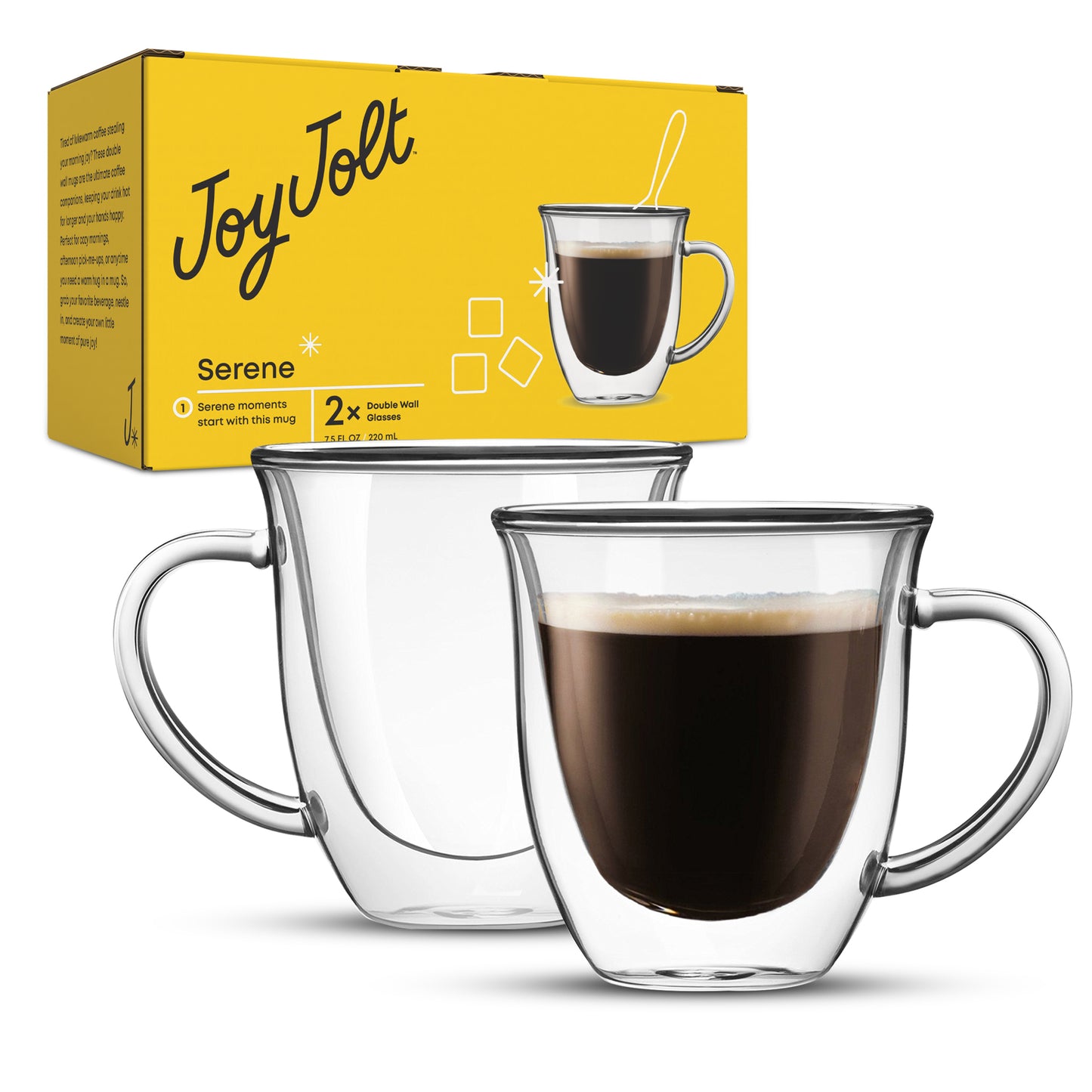 Serene Double Wall Glasses, 7.5 oz