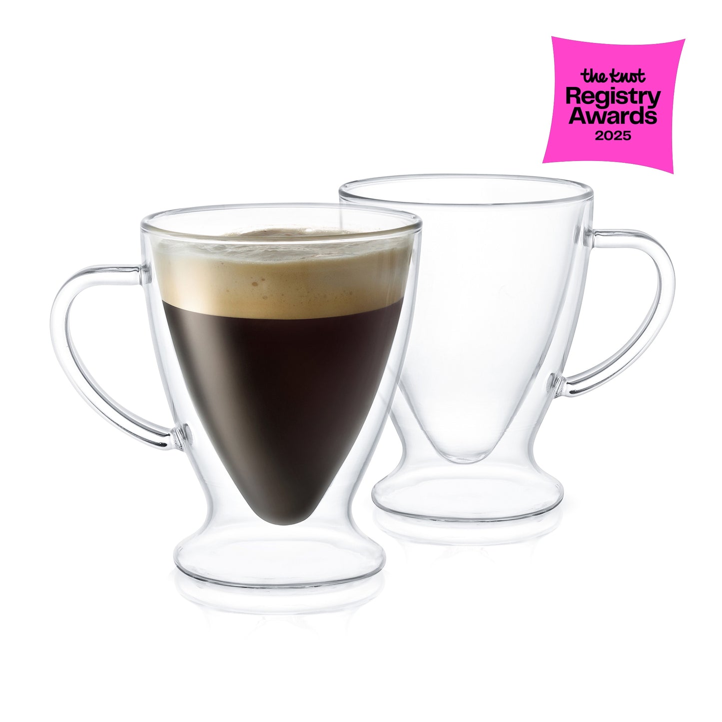 Declan Irish Double Wall Espresso Glasses, 5 oz