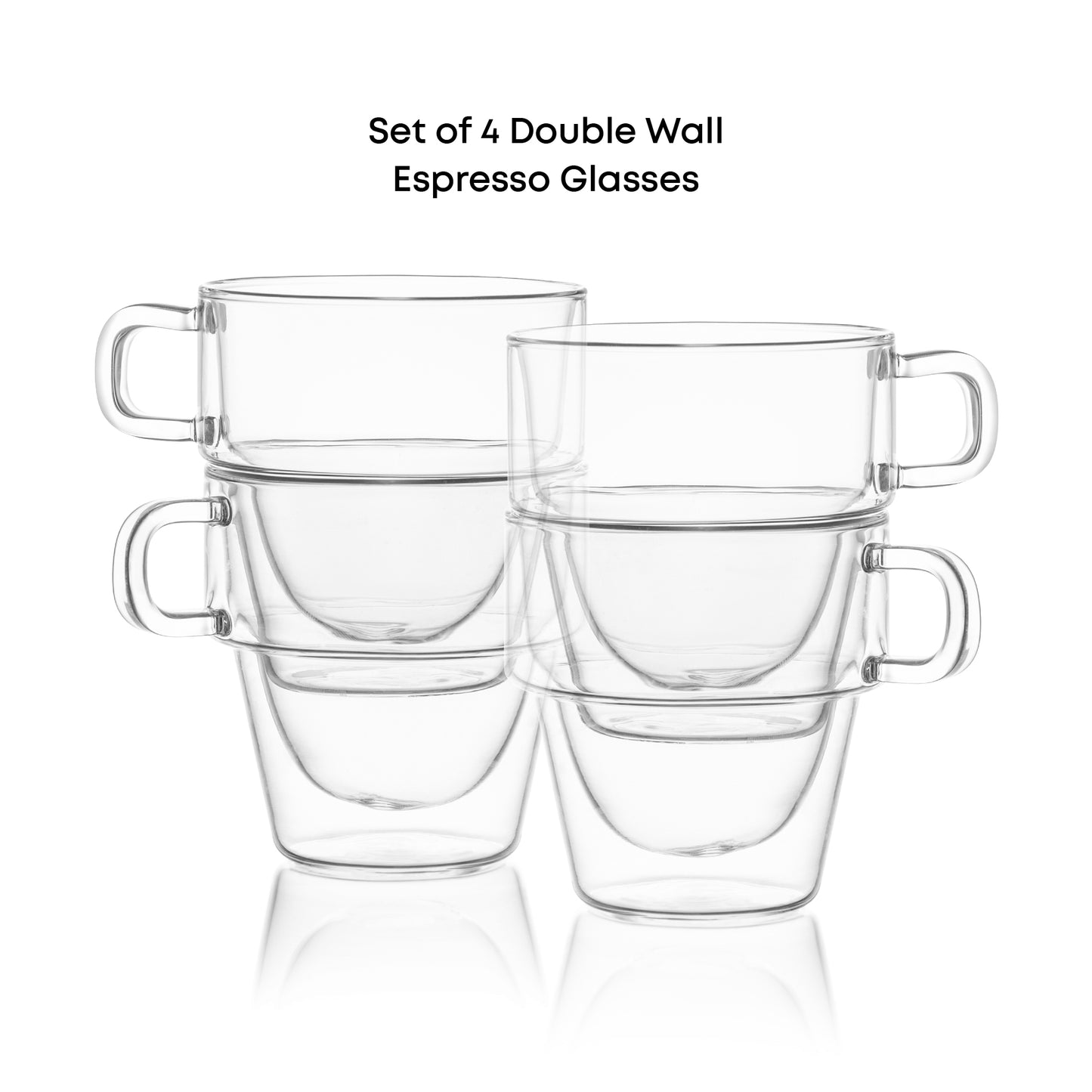 Stoiva Double Wall Espresso Glasses, 5 oz