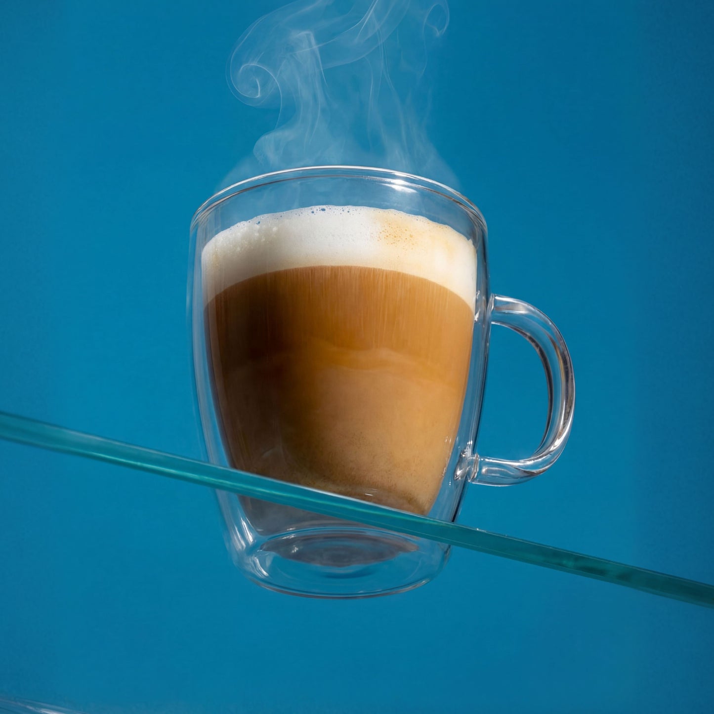 Savor Double Wall Glass Coffee Mugs, 13.5 oz