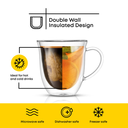 Serene Double Wall Glasses, 16 oz