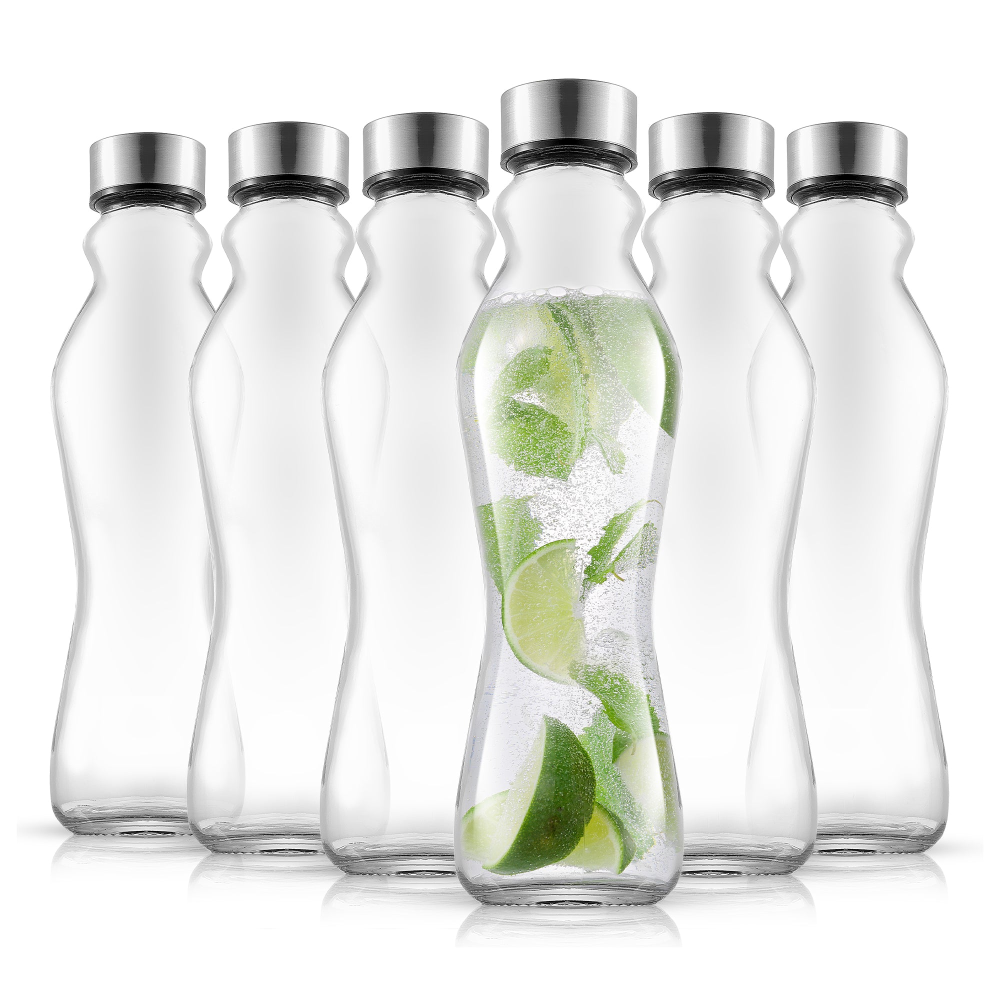 Spring Glass Insulated Water Bottles with Stainless Steel Cap