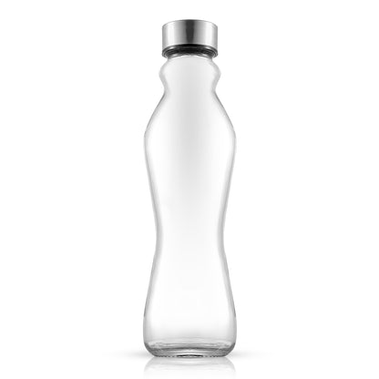 Spring Glass Water Bottles with Stainless Steel Cap