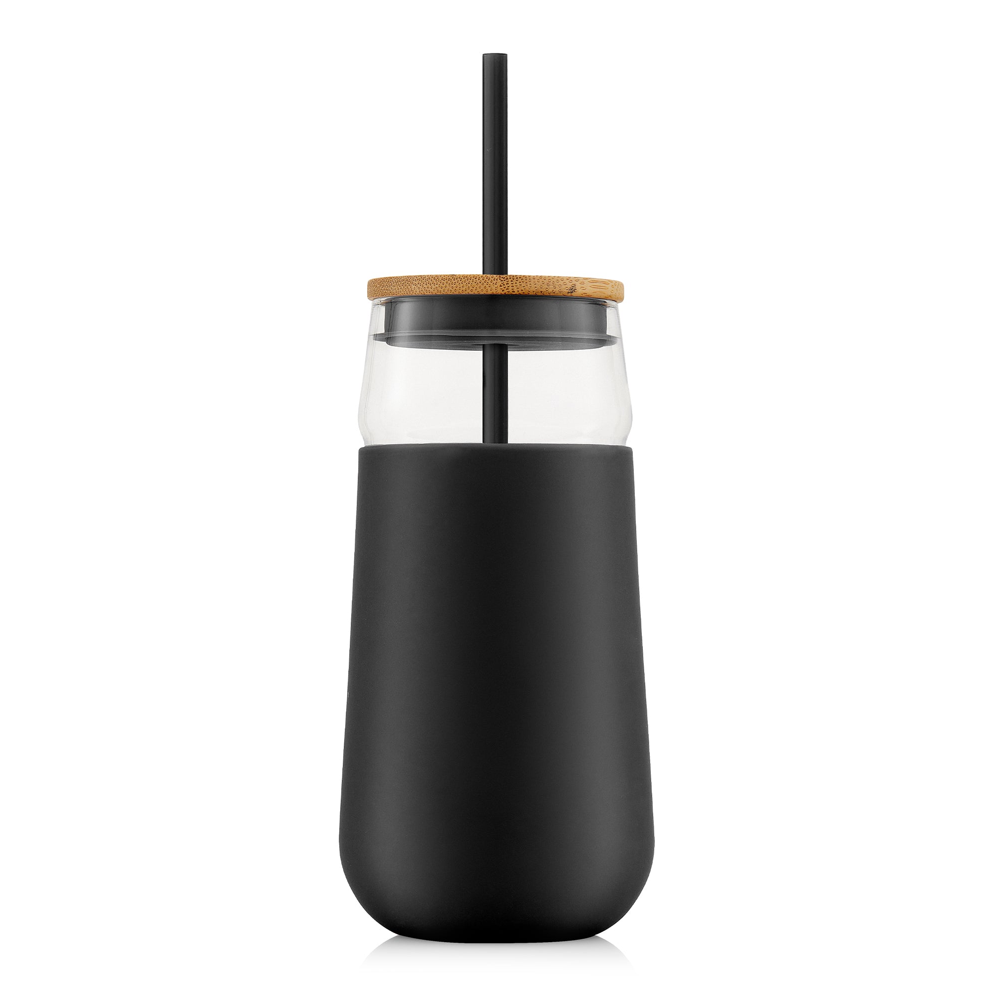JoyJolt Tumbler with Bamboo Lid, Straw & Silicone Sleeve