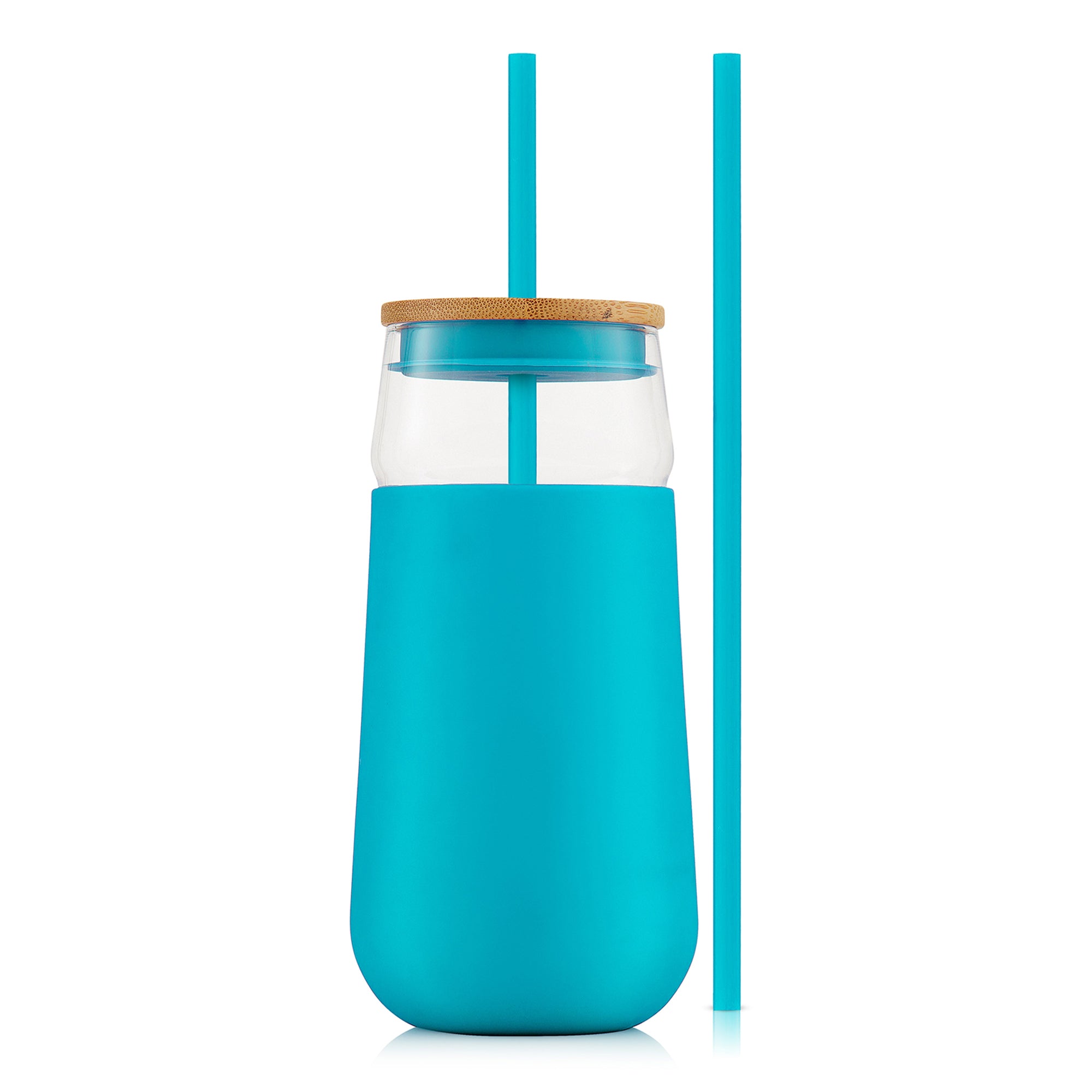 JoyJolt Tumbler with Bamboo Lid, Straw & Silicone Sleeve