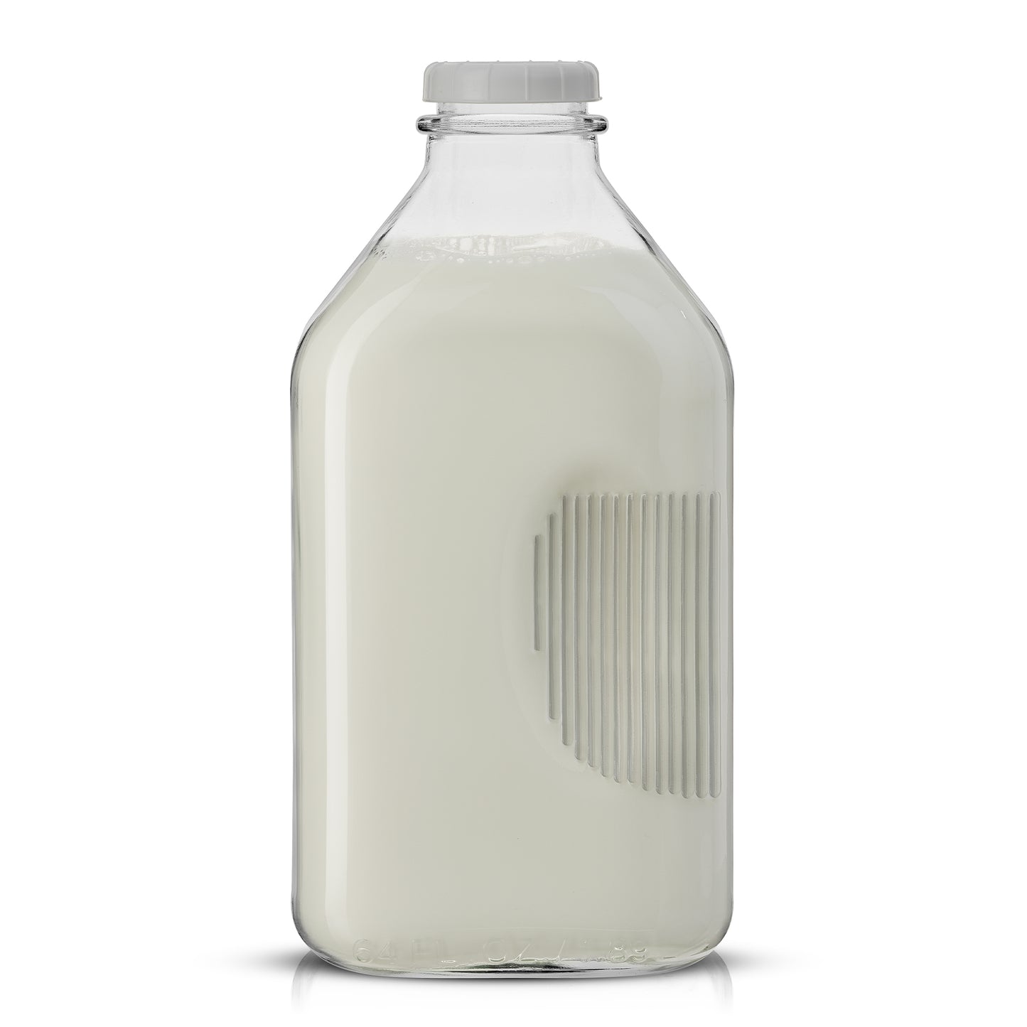 Reusable Glass Milk Bottle Set with Lid & Pourer