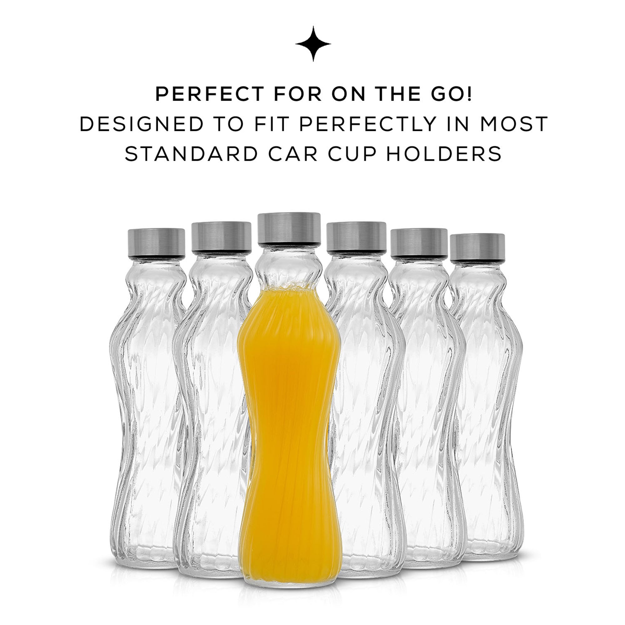 Spring Glass Insulated Water Bottles with Stainless Steel Cap