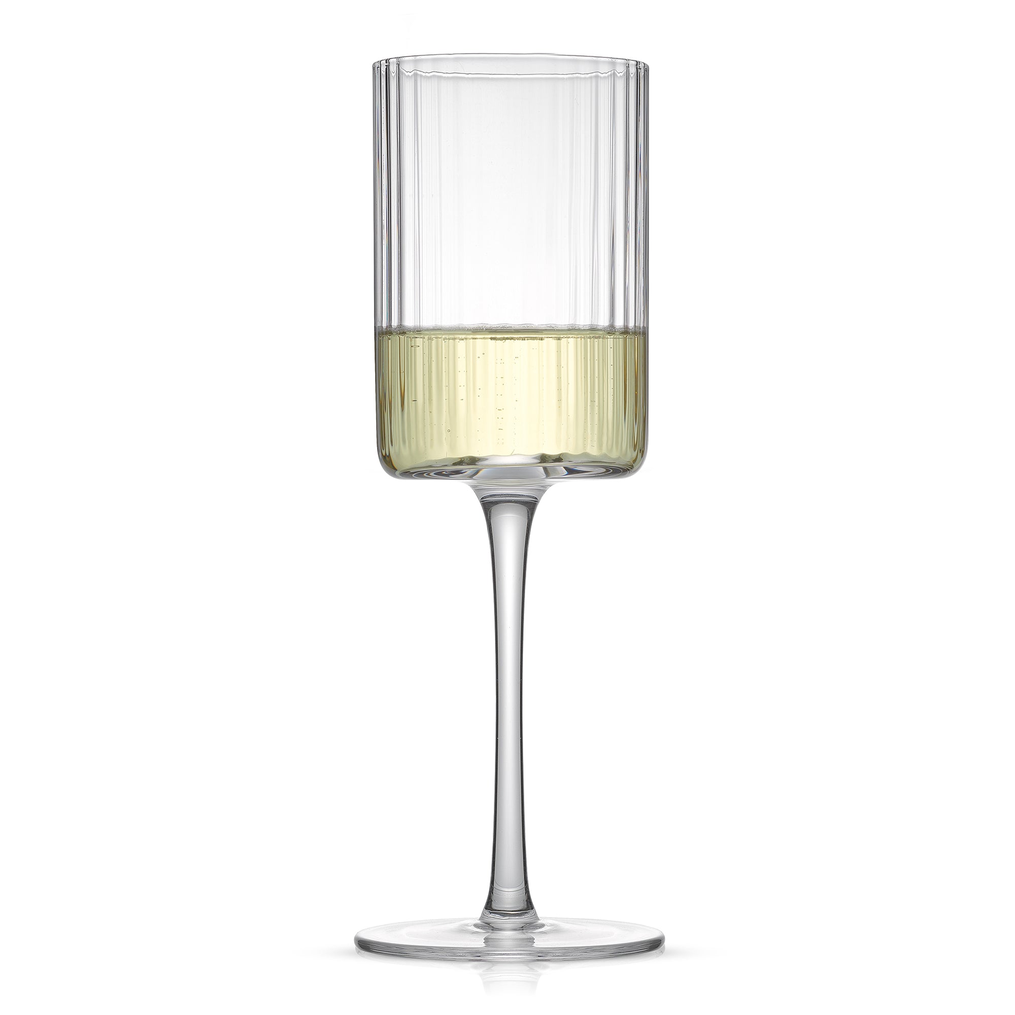 JoyJolt Elle Fluted Cylinder Wine Glasses - Thumbnail 5