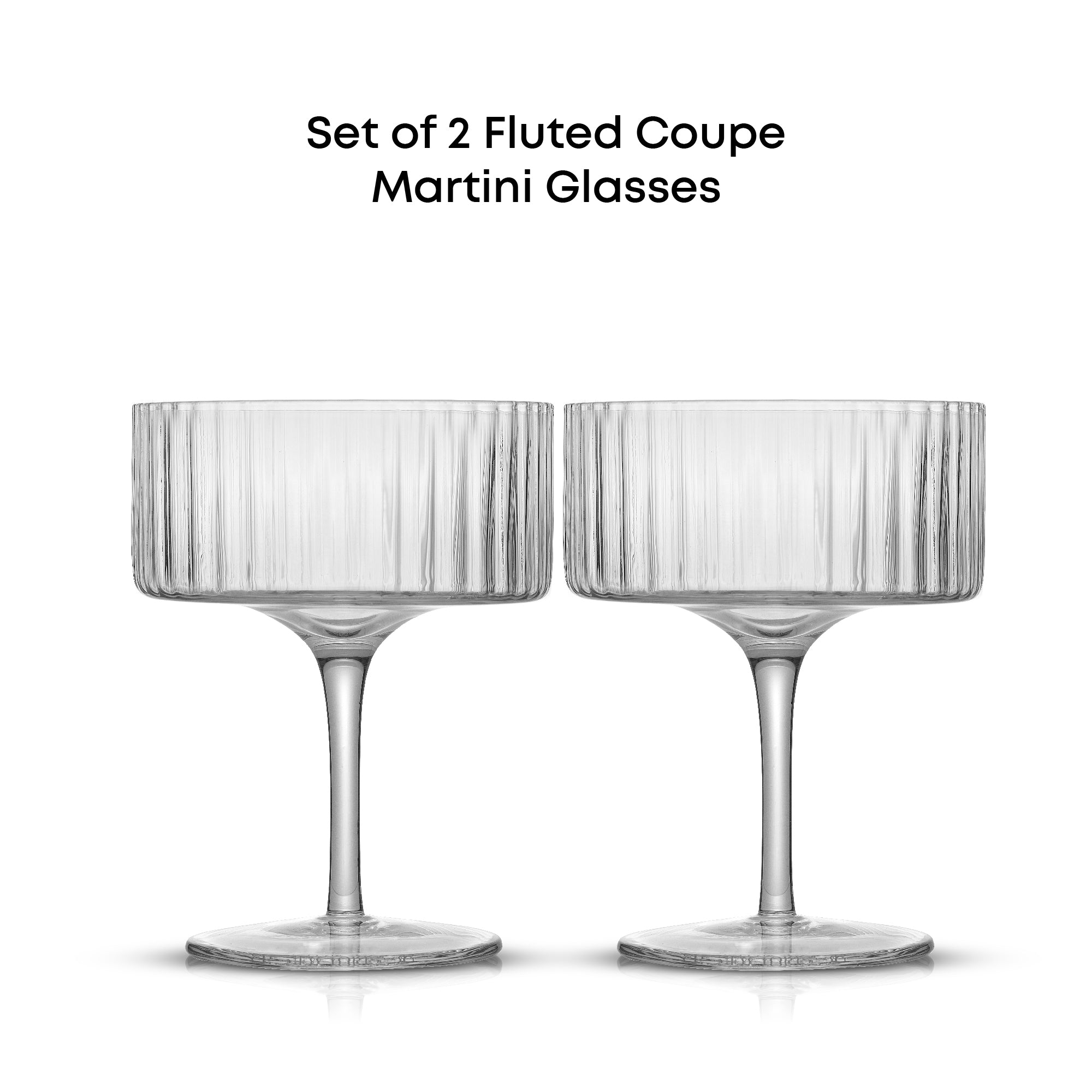 Elle Fluted Coupe Martini Glasses - Thumbnail 4