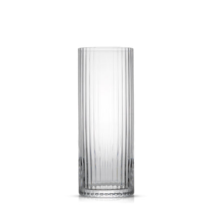 Elle Fluted Cylinder Highball Glasses, 16 oz