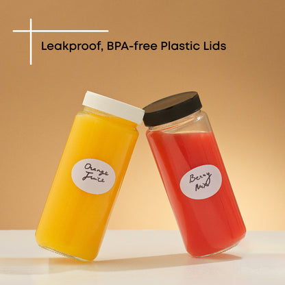 Glass Juice Bottles with Lids