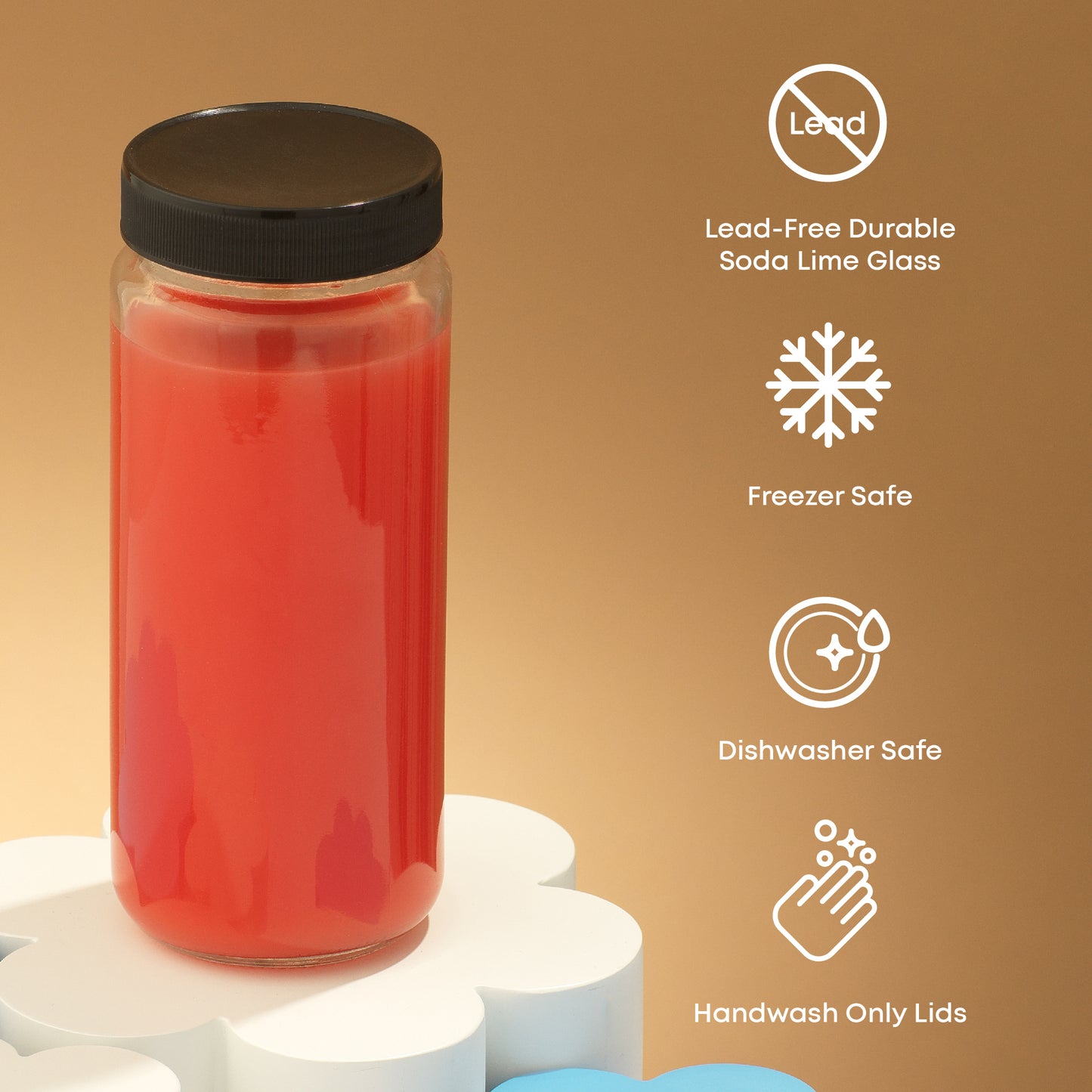 Glass Juice Bottles with Lids