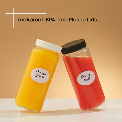 Glass Juice Bottles with Lids