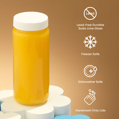 Glass Juice Bottles with Lids