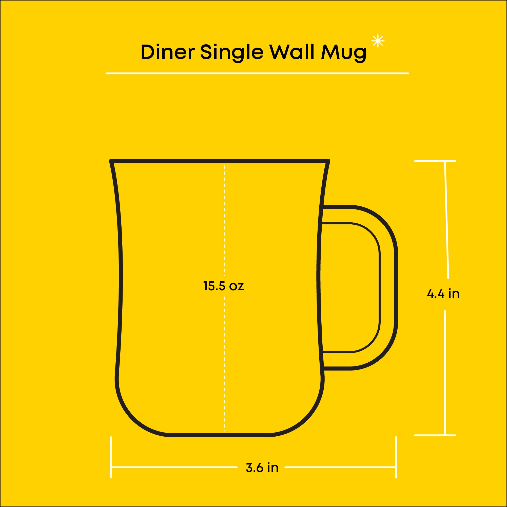 Diner Glass Coffee Mugs