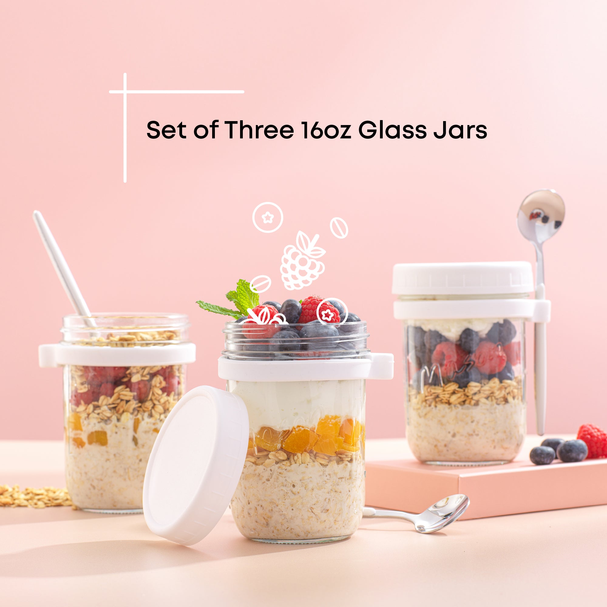Dawn Overnight Oats Glass Containers - Thumbnail 5