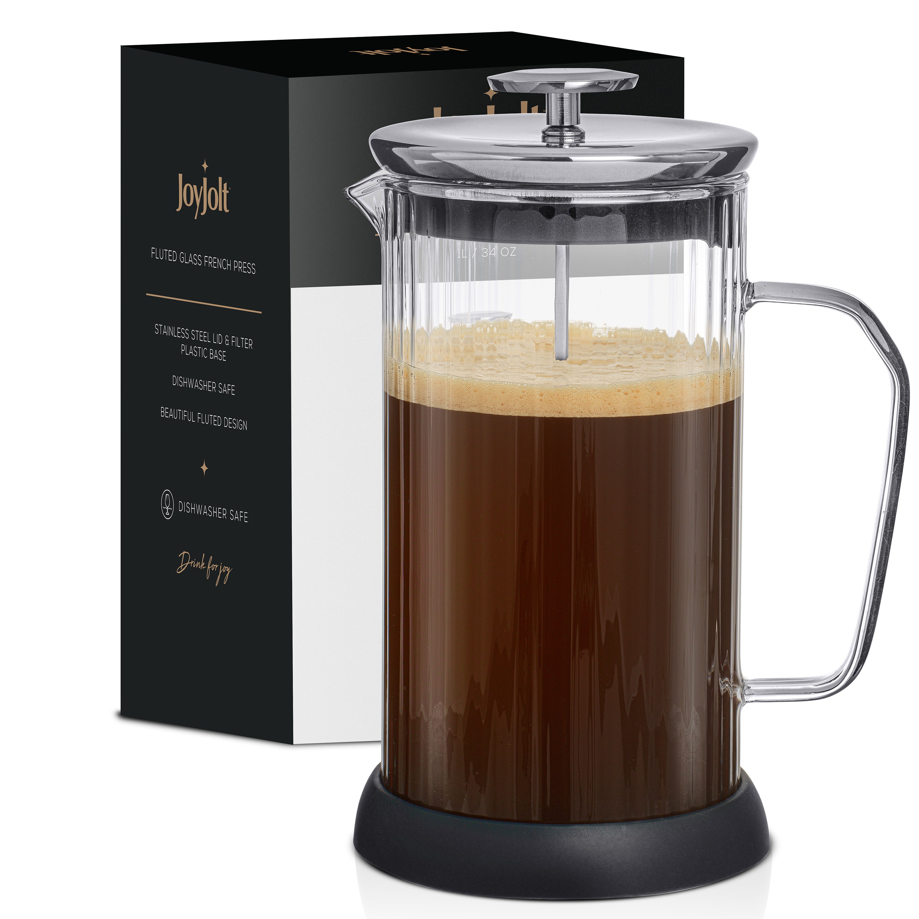 JoyJolt Fluted French Press