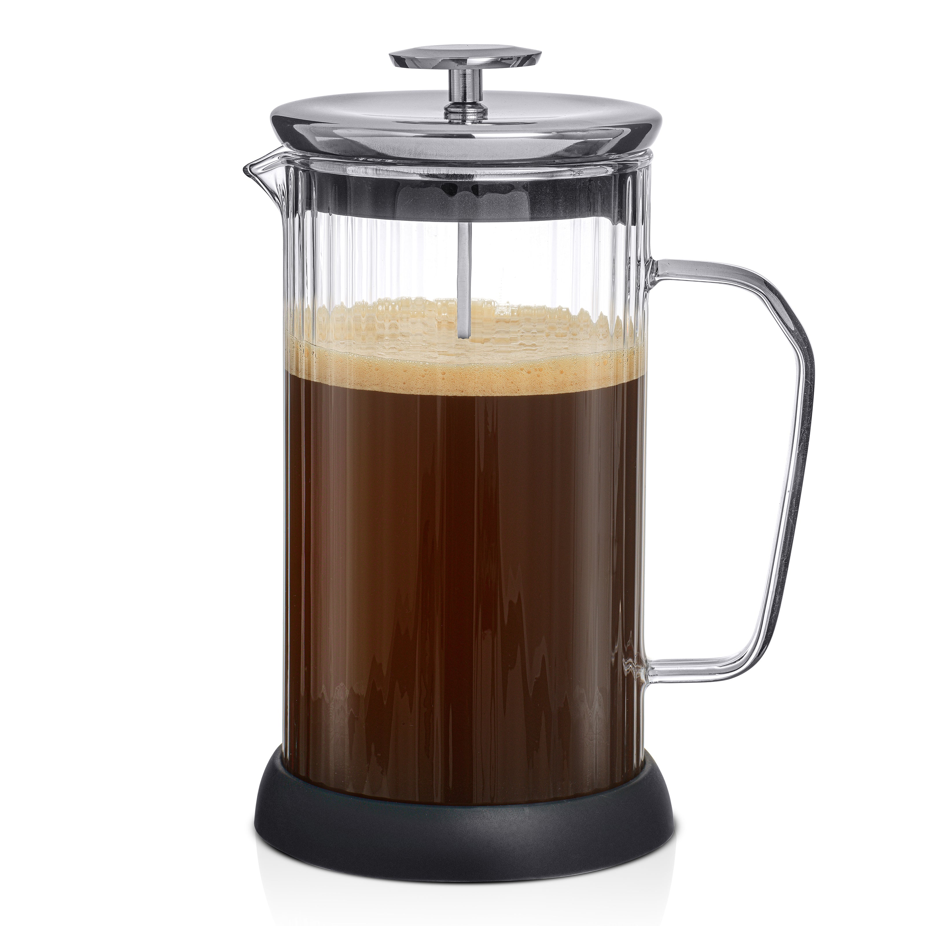 JoyJolt Fluted French Press & Matching Mugs Set
