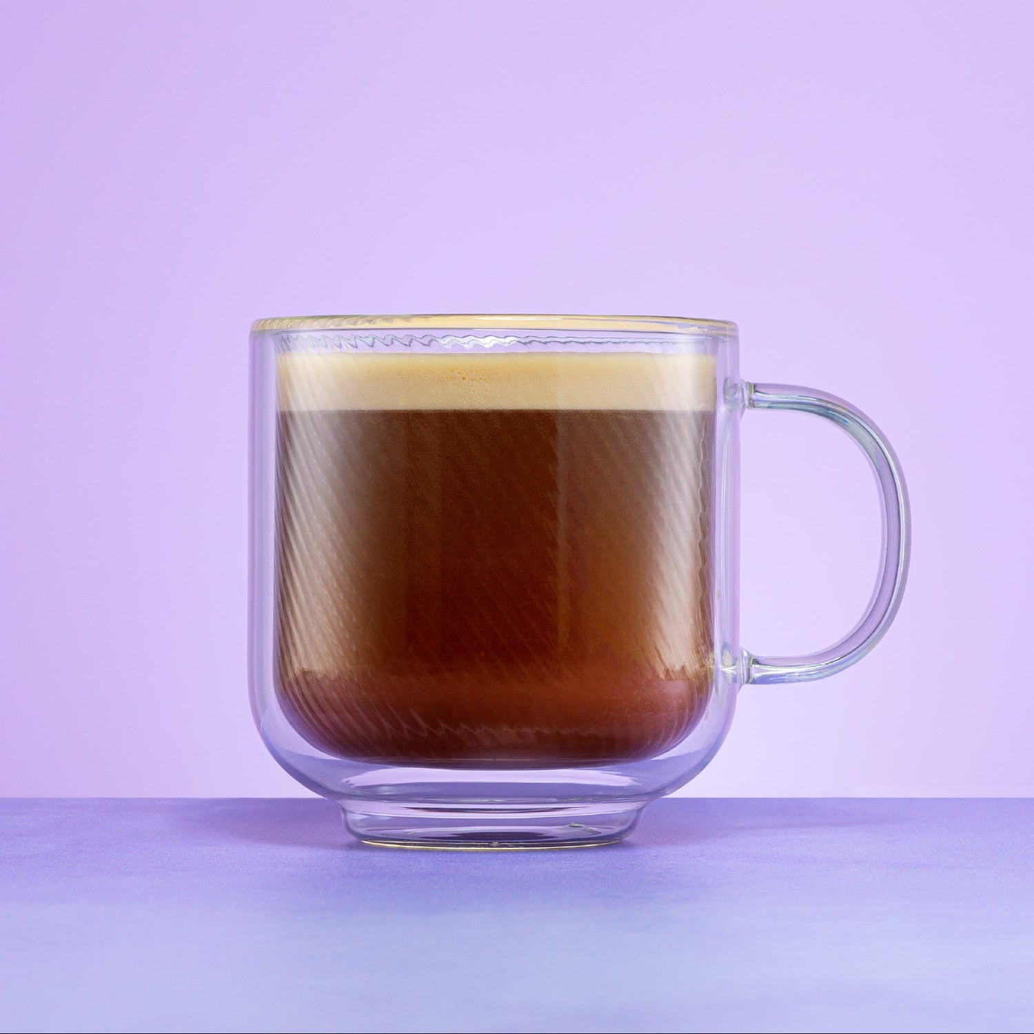 Harbor Swirl Double Wall Glass Mugs, 15oz
