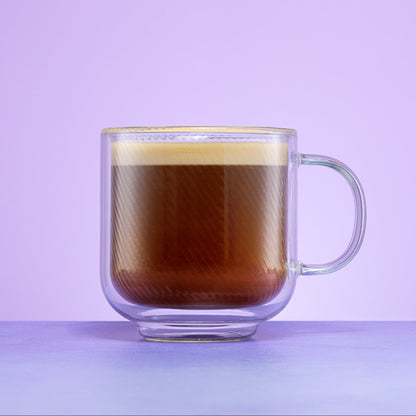 Harbor Swirl Double Wall Glass Mugs, 15oz