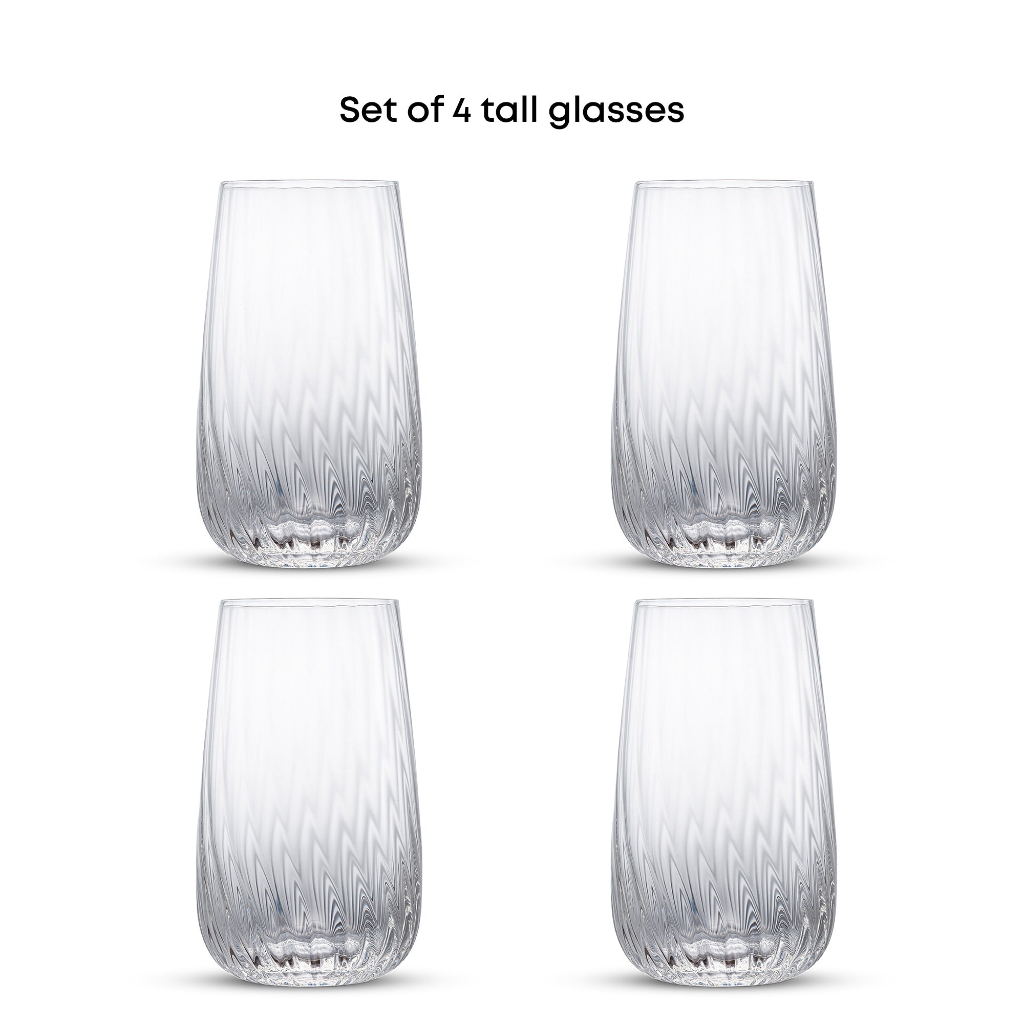 Flow Optic Swirl Drinking Glasses | JoyJolt