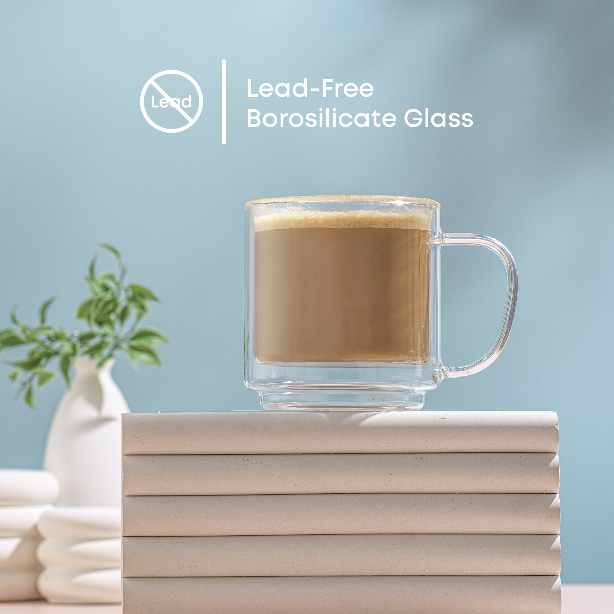 JoyJolt Haven Glass Mugs - Thumbnail 5