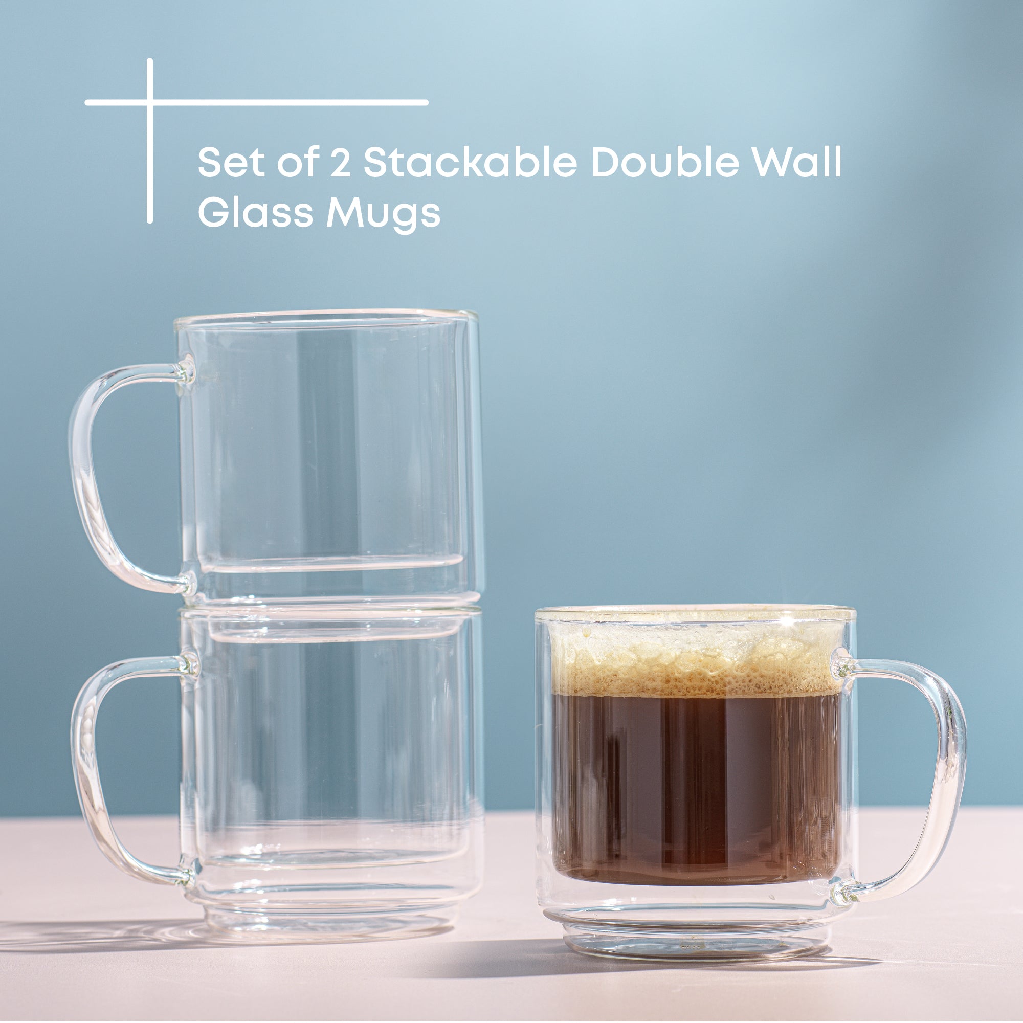 JoyJolt Haven Glass Mugs - Thumbnail 2
