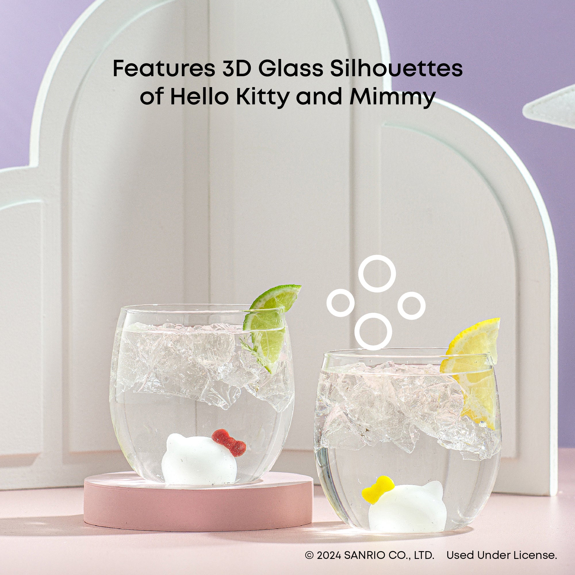 Hello Kitty® and Mimmy 3D Icon Short Drinking Glasses – JoyJolt