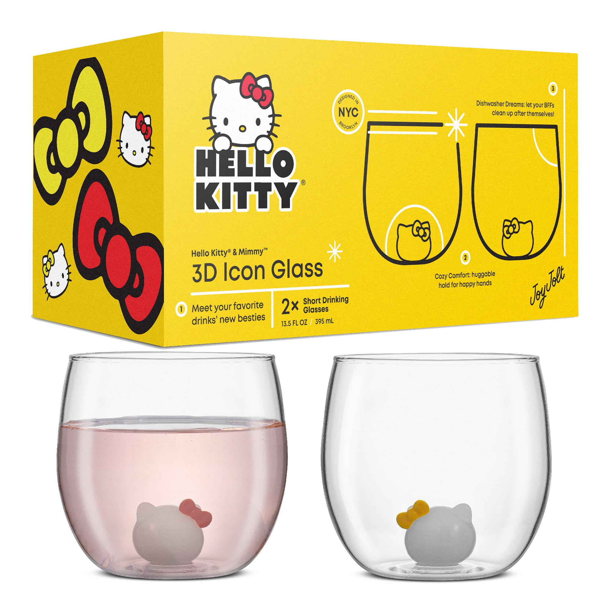 Hello Kitty and Mimmy 3D Icon Short Drinking Glasses - Thumbnail 4