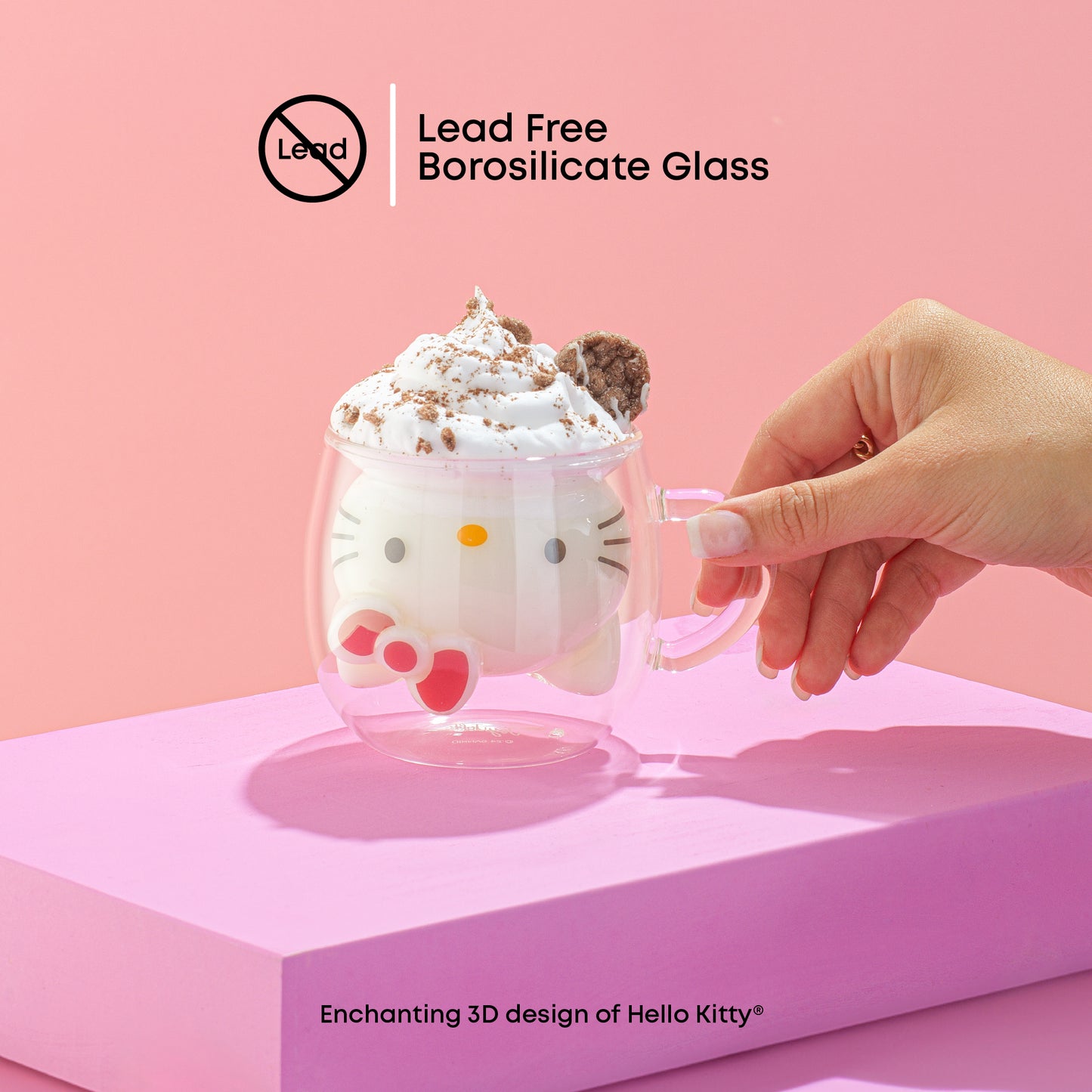 Hello Kitty® 3D Double Wall Espresso Glass, 5.5 oz