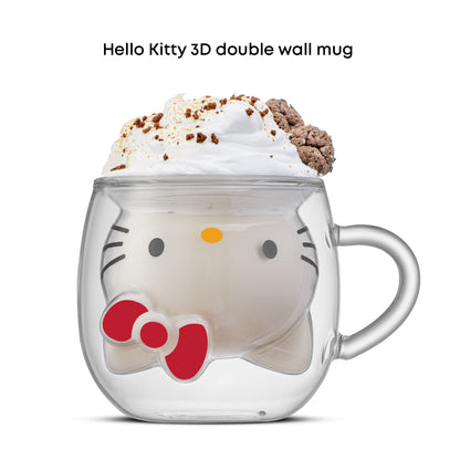 Hello Kitty® 3D Double Wall Espresso Glass, 5.5 oz