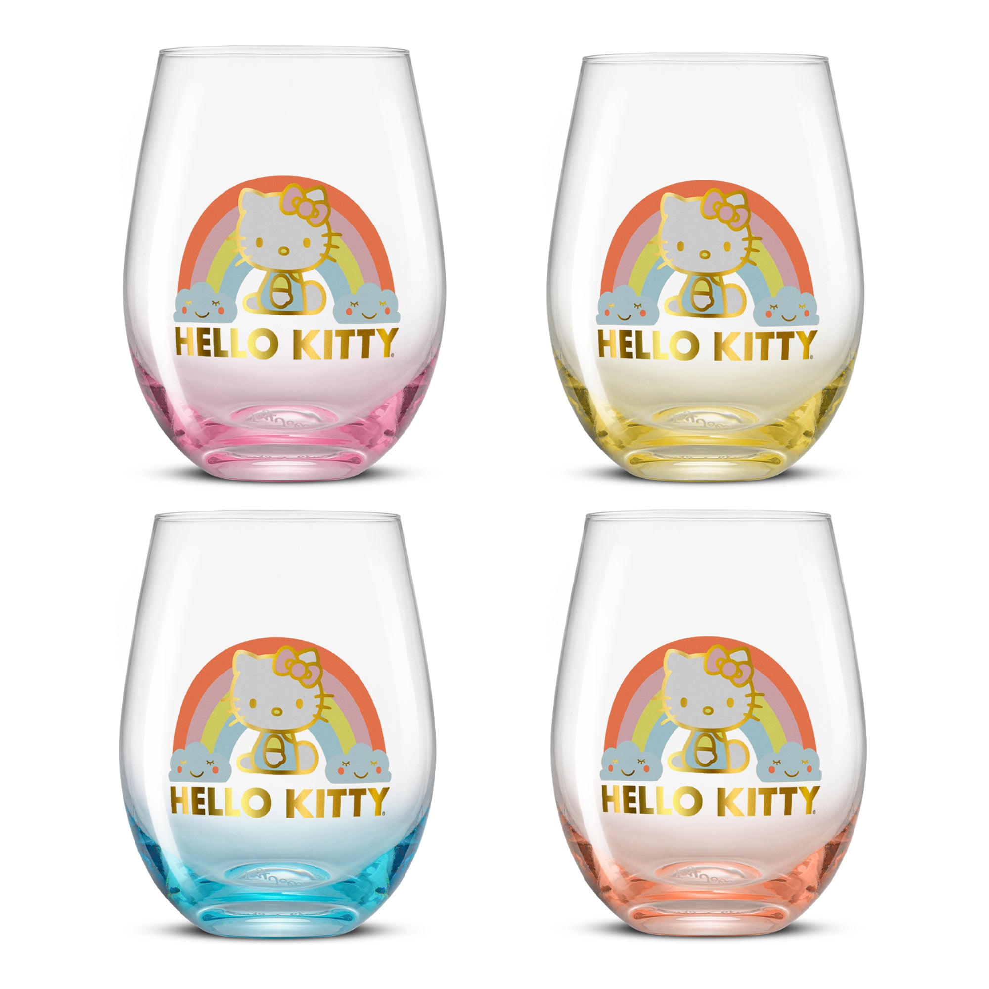 Hello Kitty Sweet Rainbow Stemless Drinking Glasses