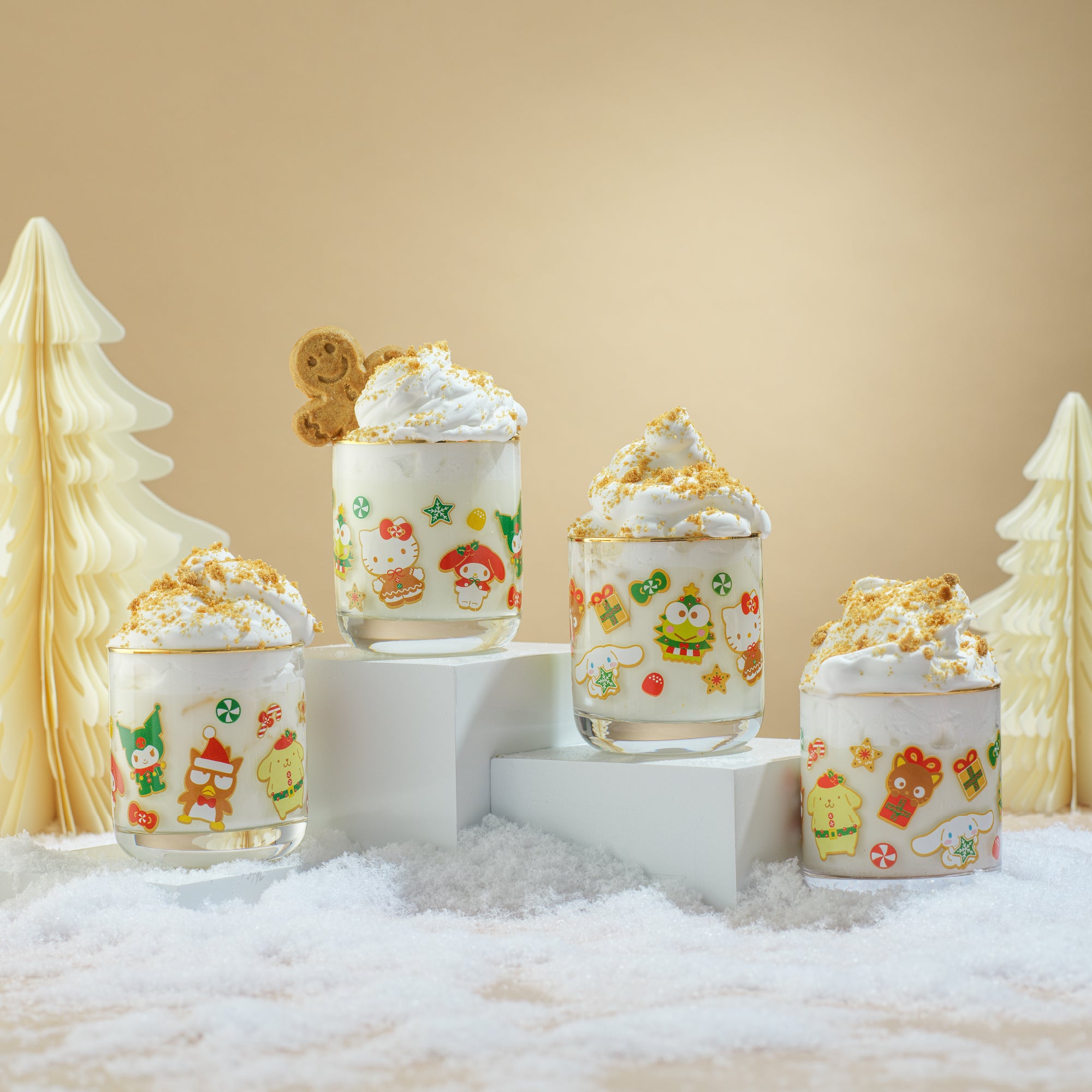 Hello Kitty® and Friends Gingerbread Pals Short Glasses