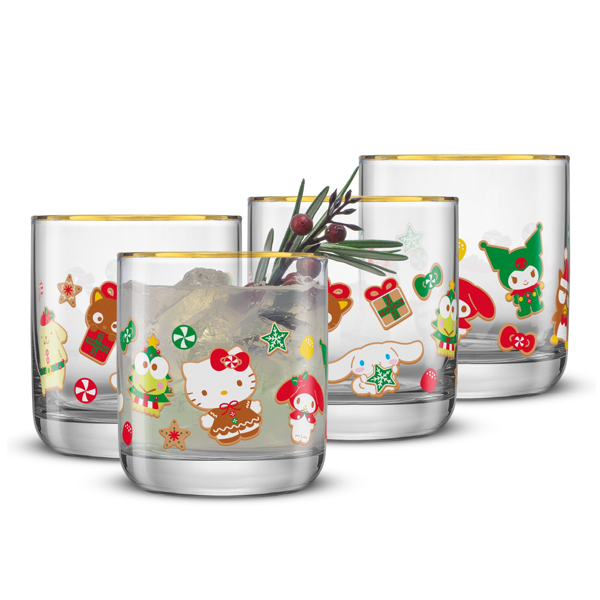 Hello Kitty® and Friends Gingerbread Pals Short Glasses