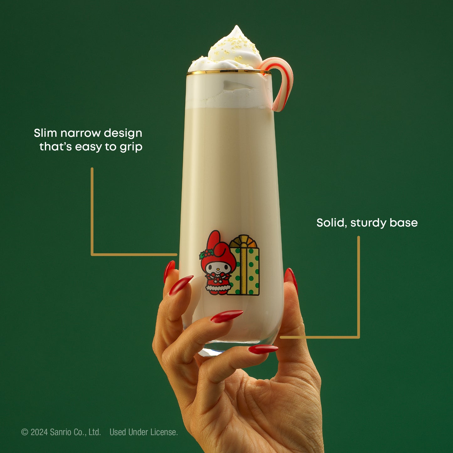 Hello Kitty® and Friends Holiday Stemless Flutes