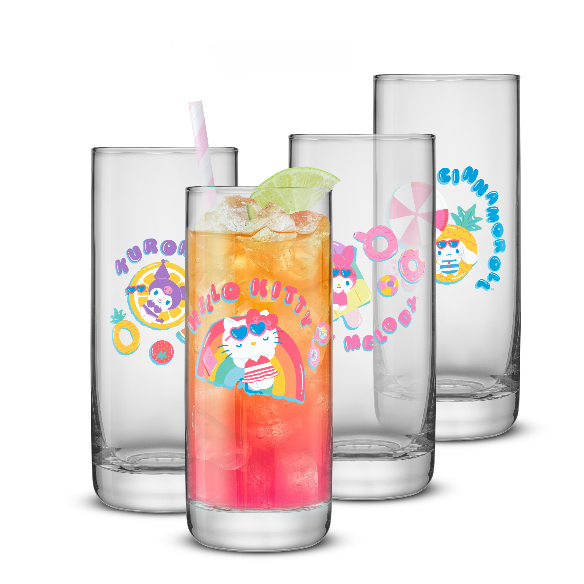 Hello Kitty® and Friends Pool Party Tall Drinking Glasses