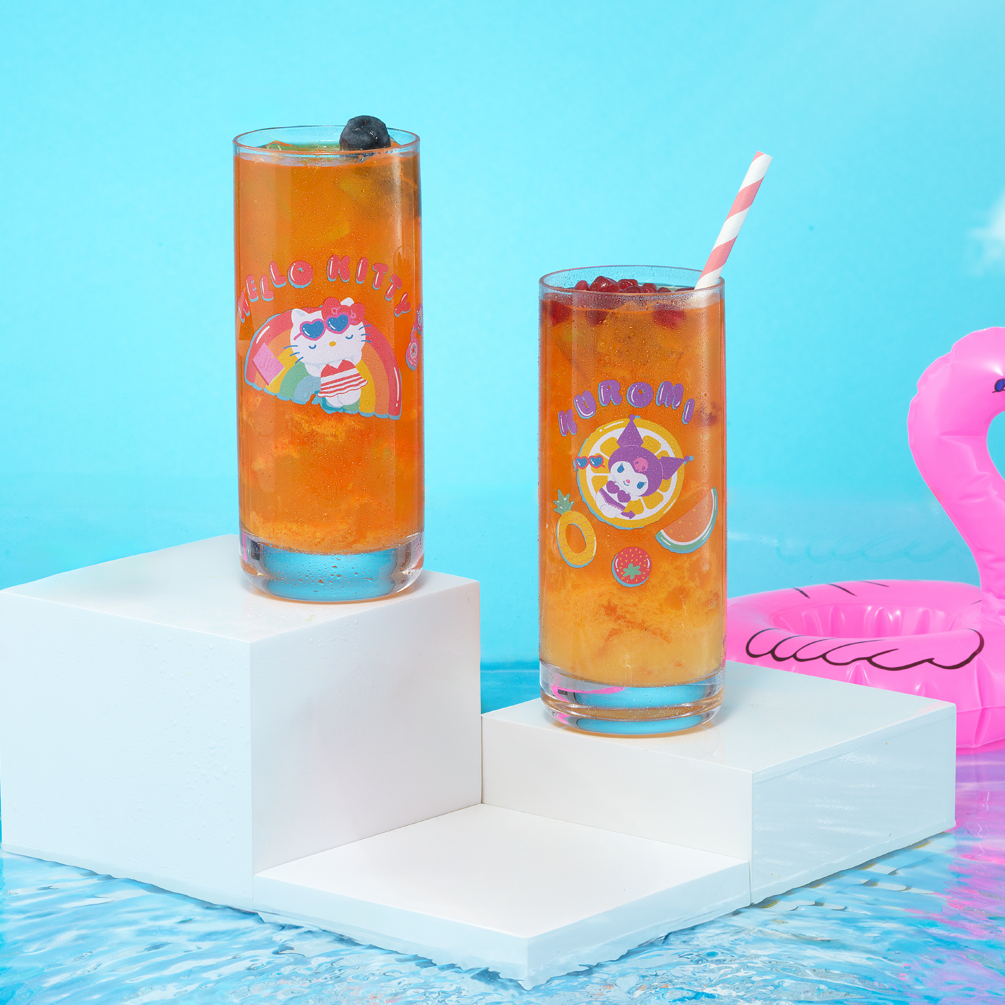 Hello Kitty® and Friends Pool Party Tall Drinking Glasses
