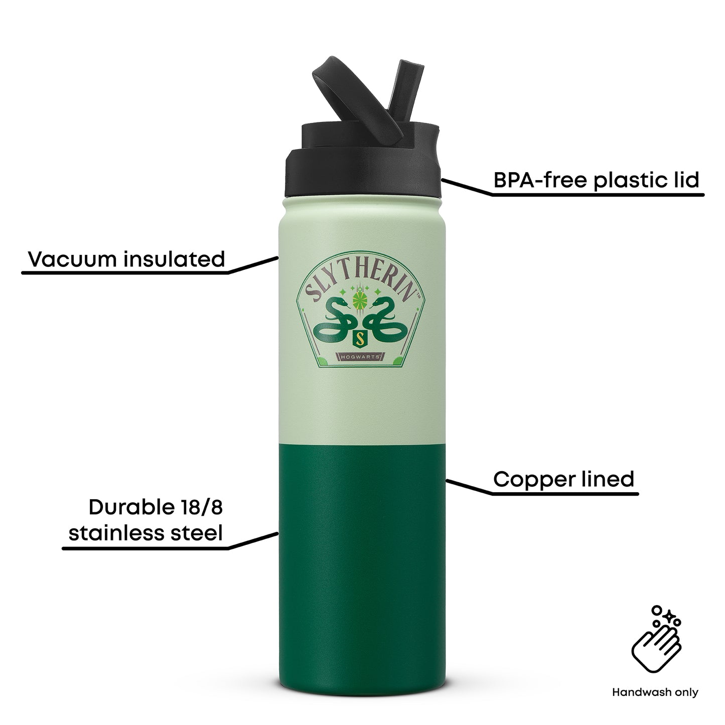 Harry Potter Slytherin Stainless Steel Water Bottle