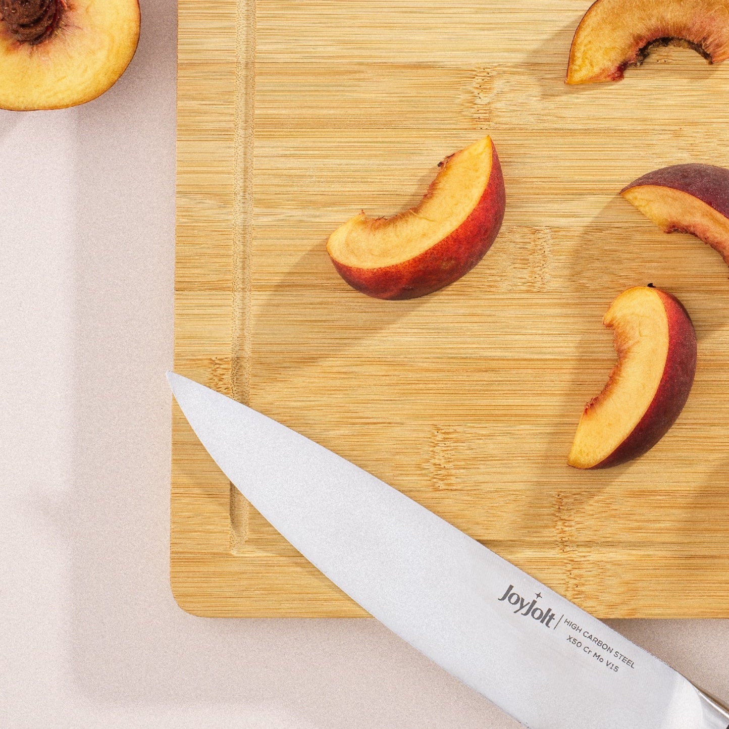 JoyJolt 3 Piece Bamboo Kitchen Cutting Board Set