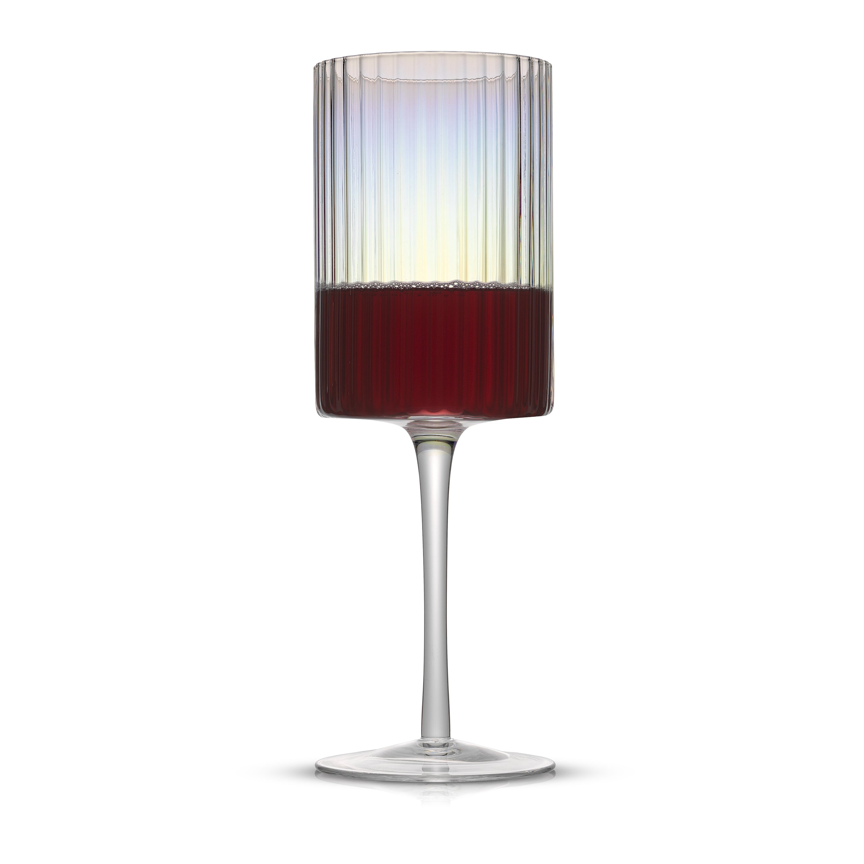 Christian Siriano New York Chroma Iridescent Red Wine Glass Set