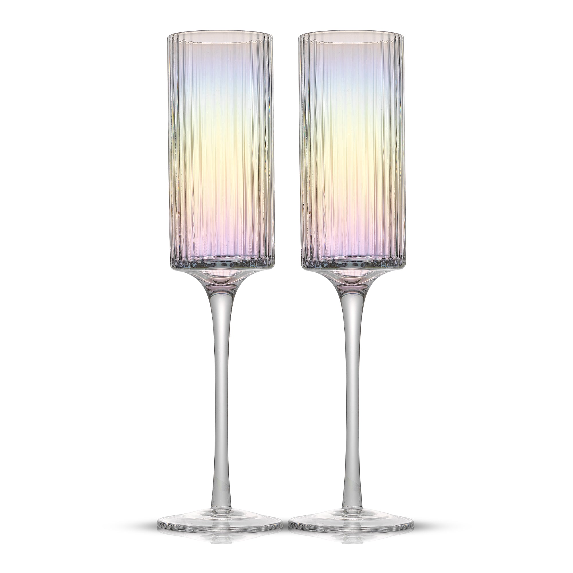 Christian Siriano NY Chroma Iridescent Champagne Flute Set
