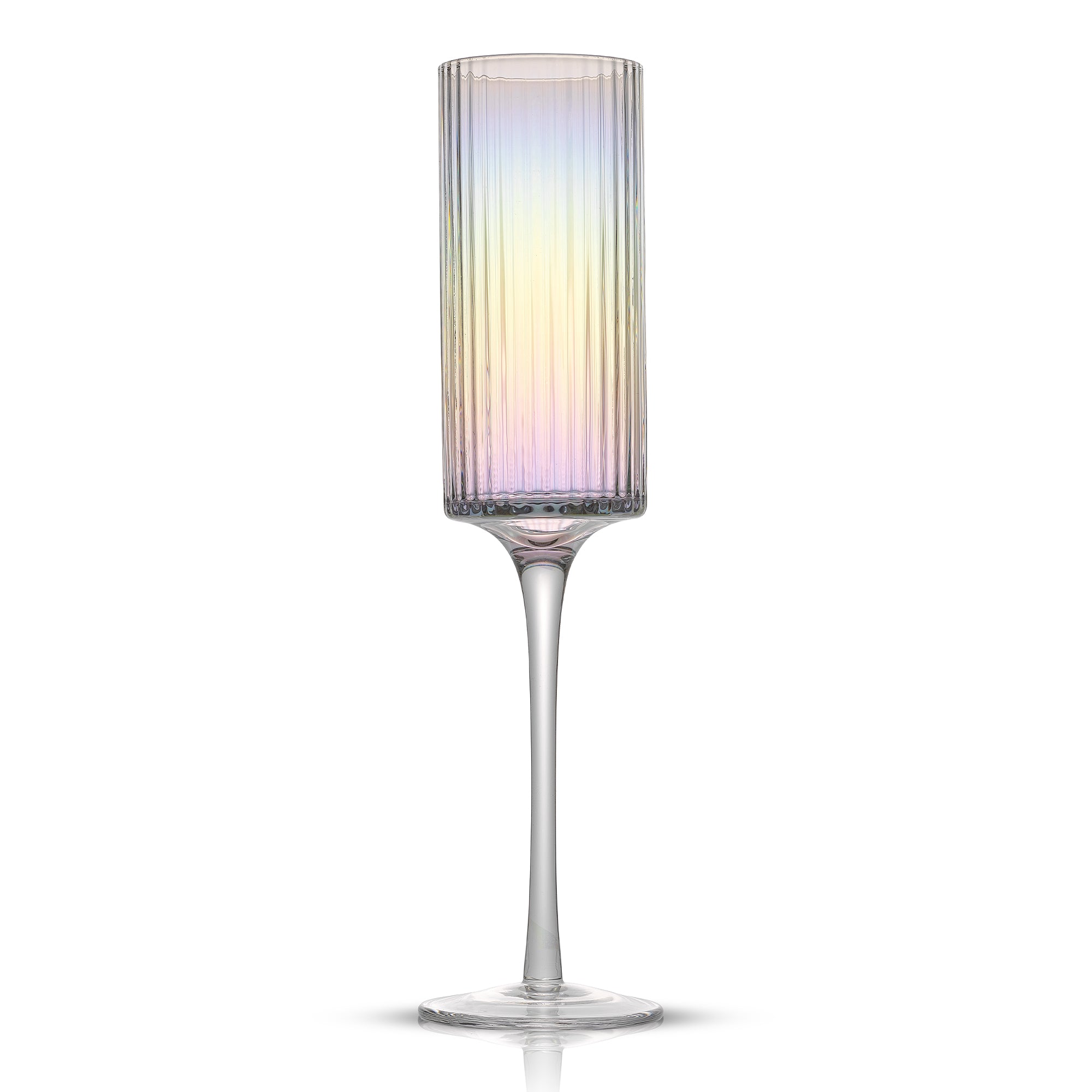 Christian Siriano NY Chroma Iridescent Champagne Flute Set
