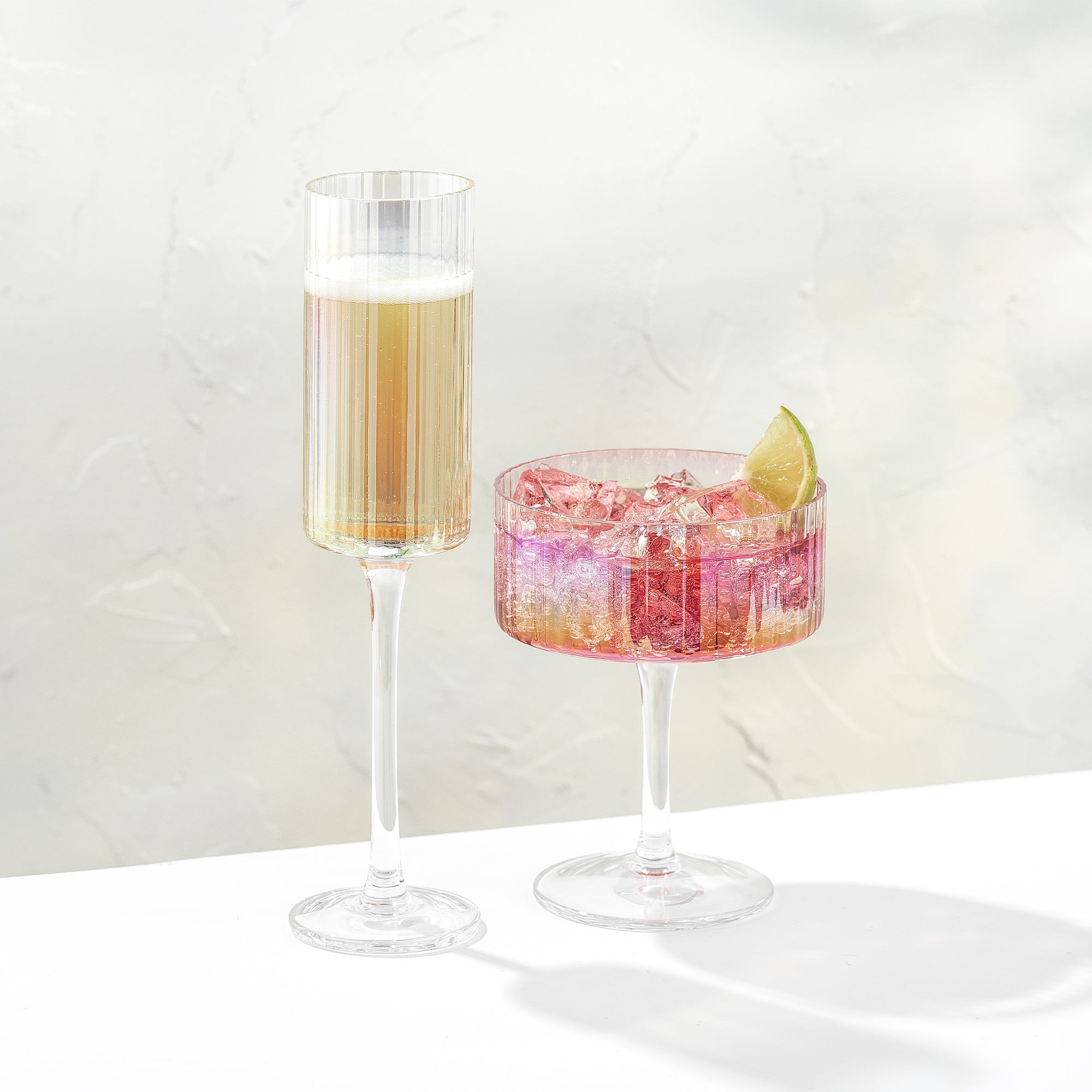 Christian Siriano NY Chroma Iridescent Champagne Flute Set