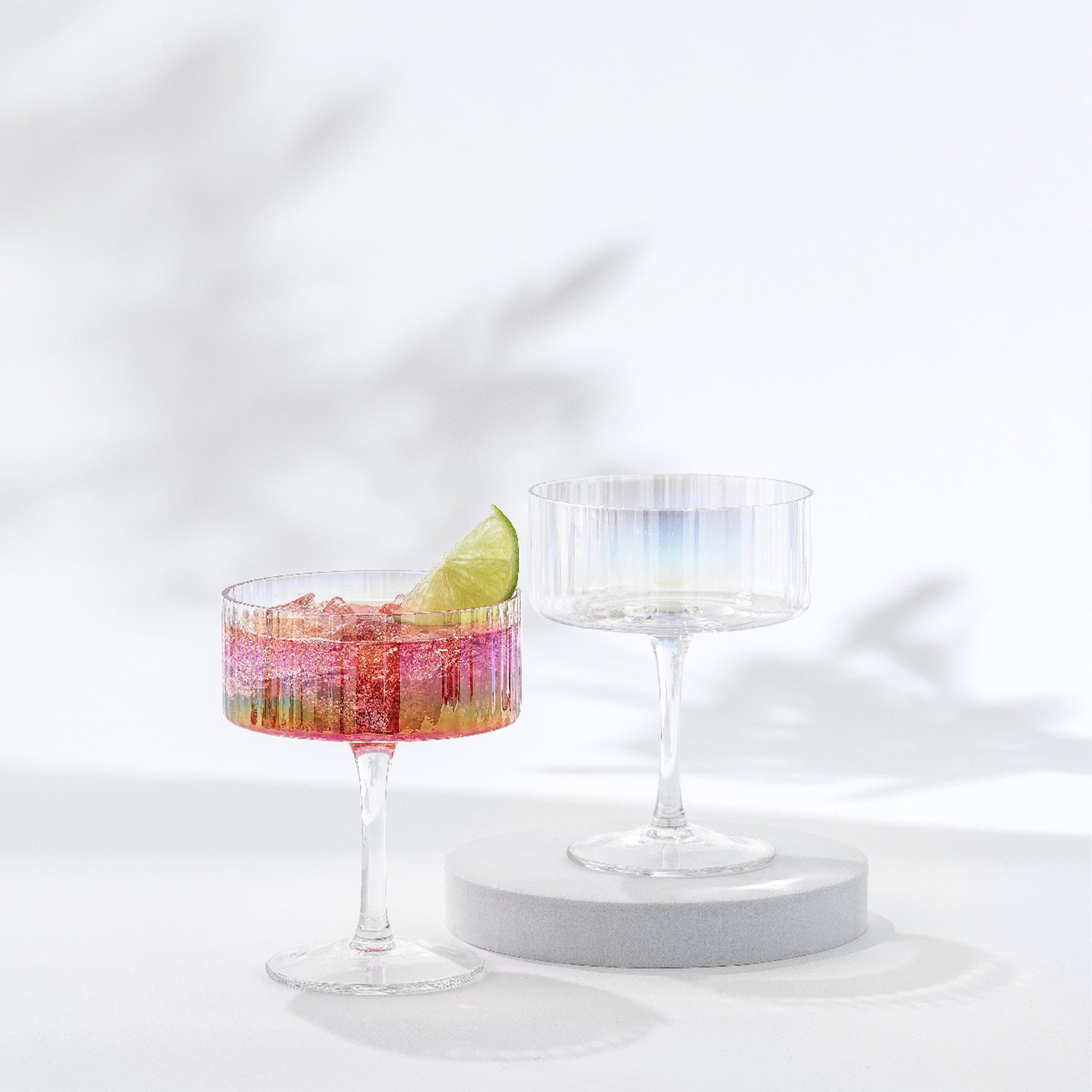 Christian Siriano New York Chroma Iridescent Coupe Glass Set