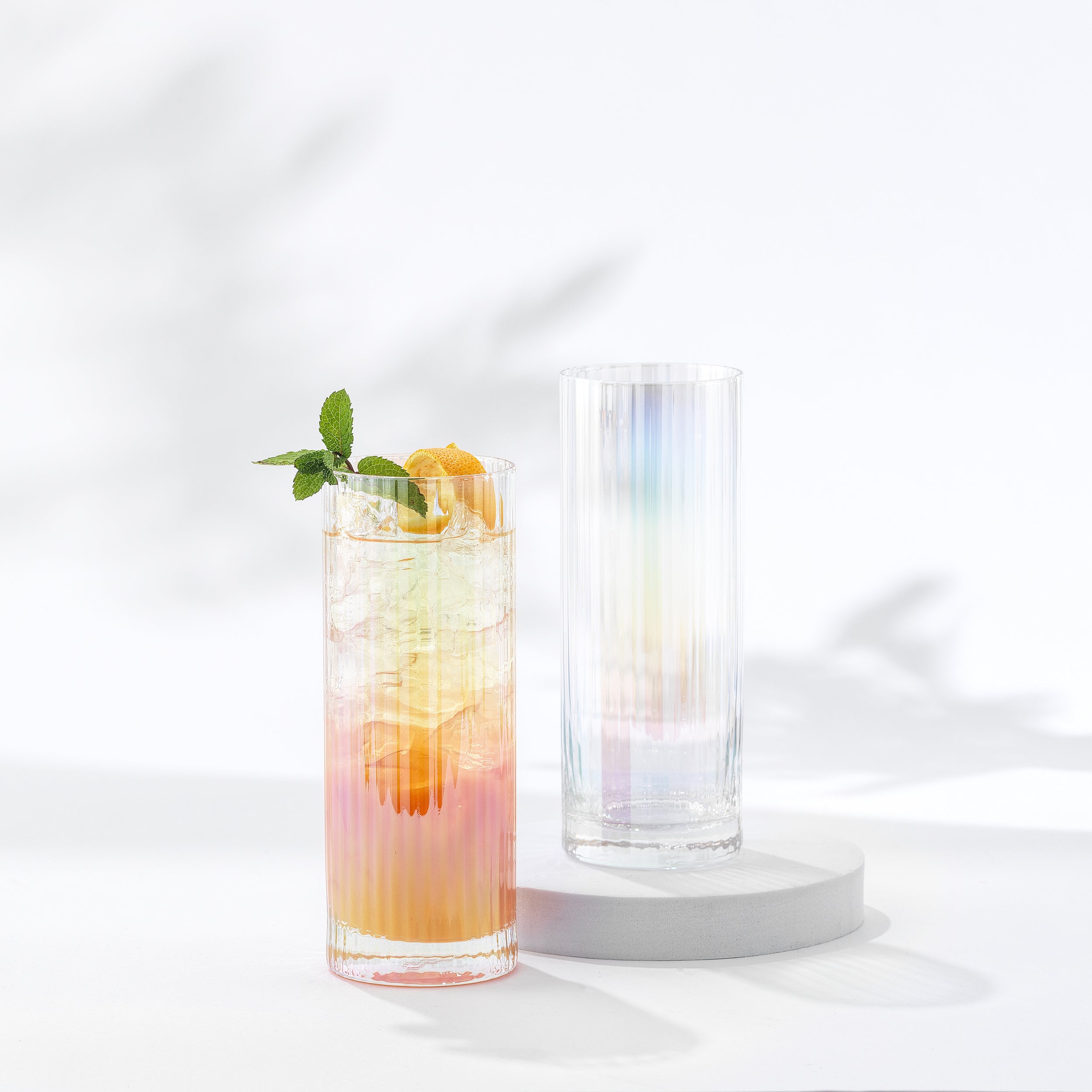 Christian Siriano New York Chroma Iridescent Highball Glass Set