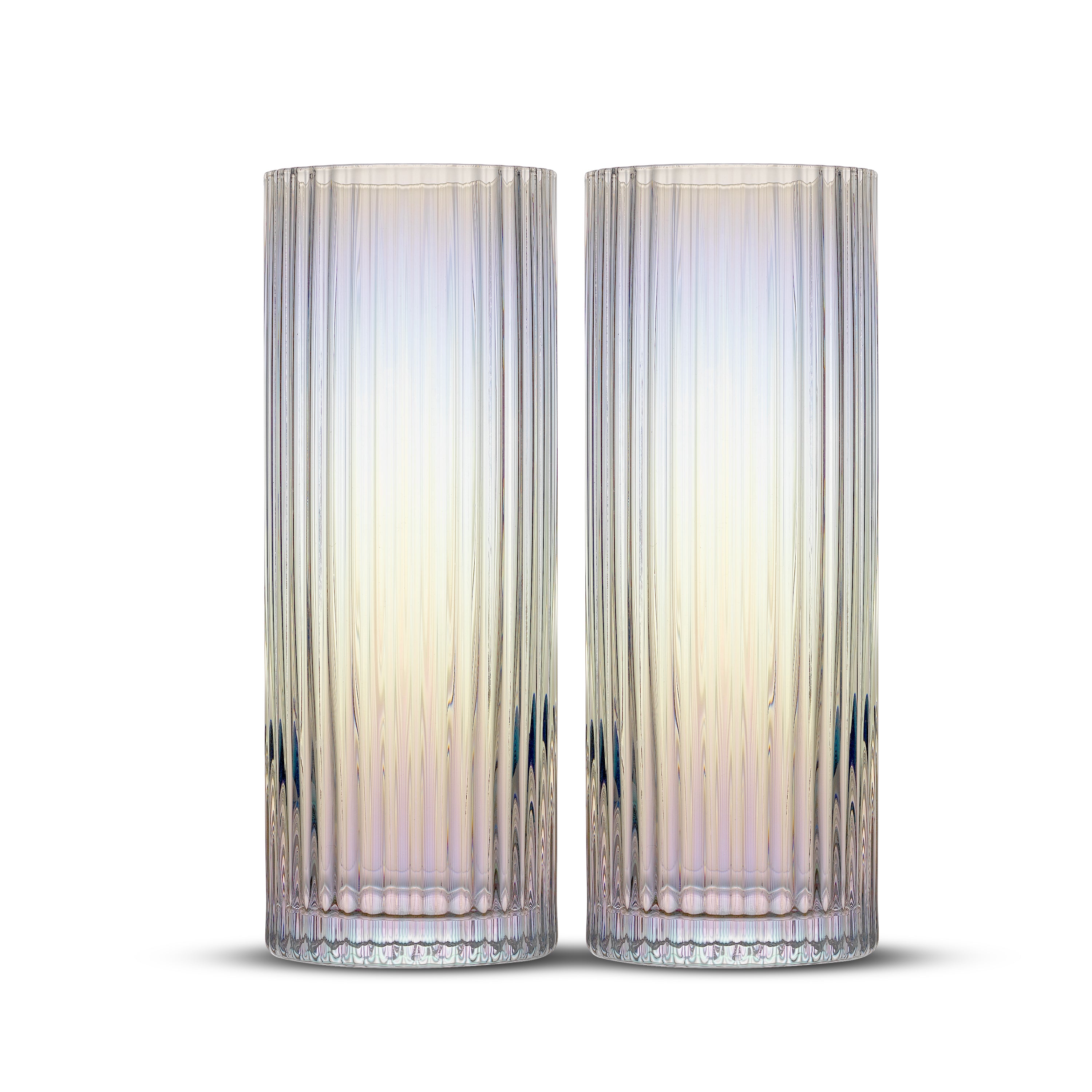 Christian Siriano New York Chroma Iridescent Highball Glass Set